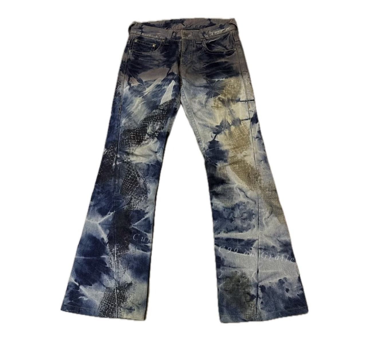 Vintage Vintage 2000s Tornado Mart Snake Denim Jeans Size US 32 / EU 48 - 1 Thumbnail