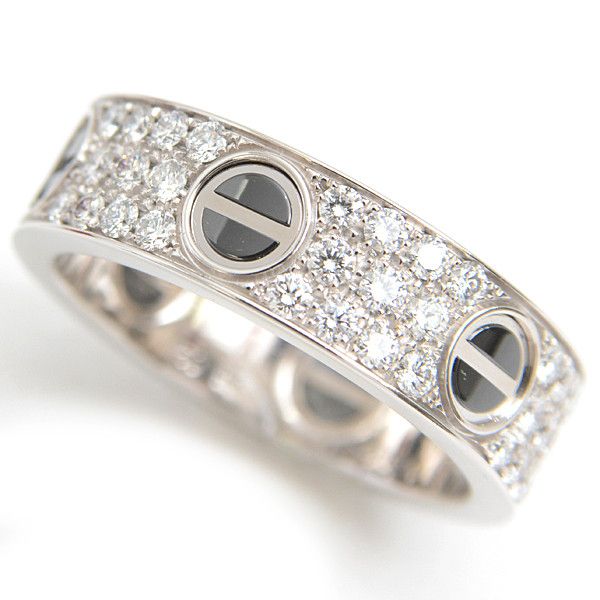 Cartier Cartier Cartier Love Ring Diamond White Gold 59 Metal Ring 76214 in Great Condition Size ONE SIZE - 1 Thumbnail