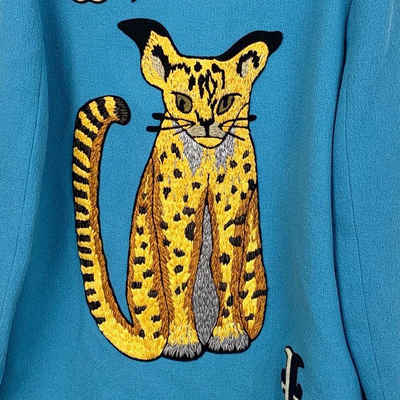 Gucci Gucci Blue Long Embroidered Coat with Tags-2506 Size US S / EU 44-46 / 1 - 6 Thumbnail