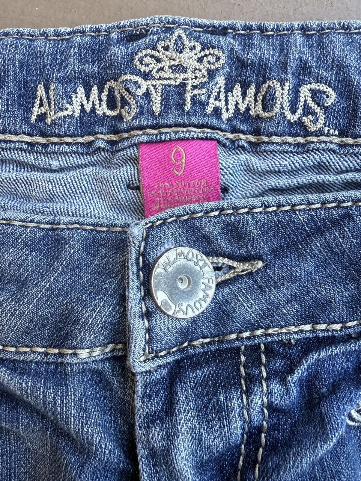 Almost Famous Y2K Almost Famous Stretch Skinny Jeans Low Rise Junior 9 Size 30" / US 8 / IT 44 - 14 Thumbnail
