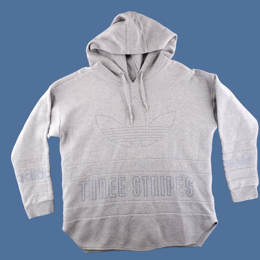 Adidas Adidas Hoodie Womens Medium Gray Pullover Sweatshirt Trefoil Gym Running Casual Size M / US 6-8 / IT 42-44 - 1 Thumbnail