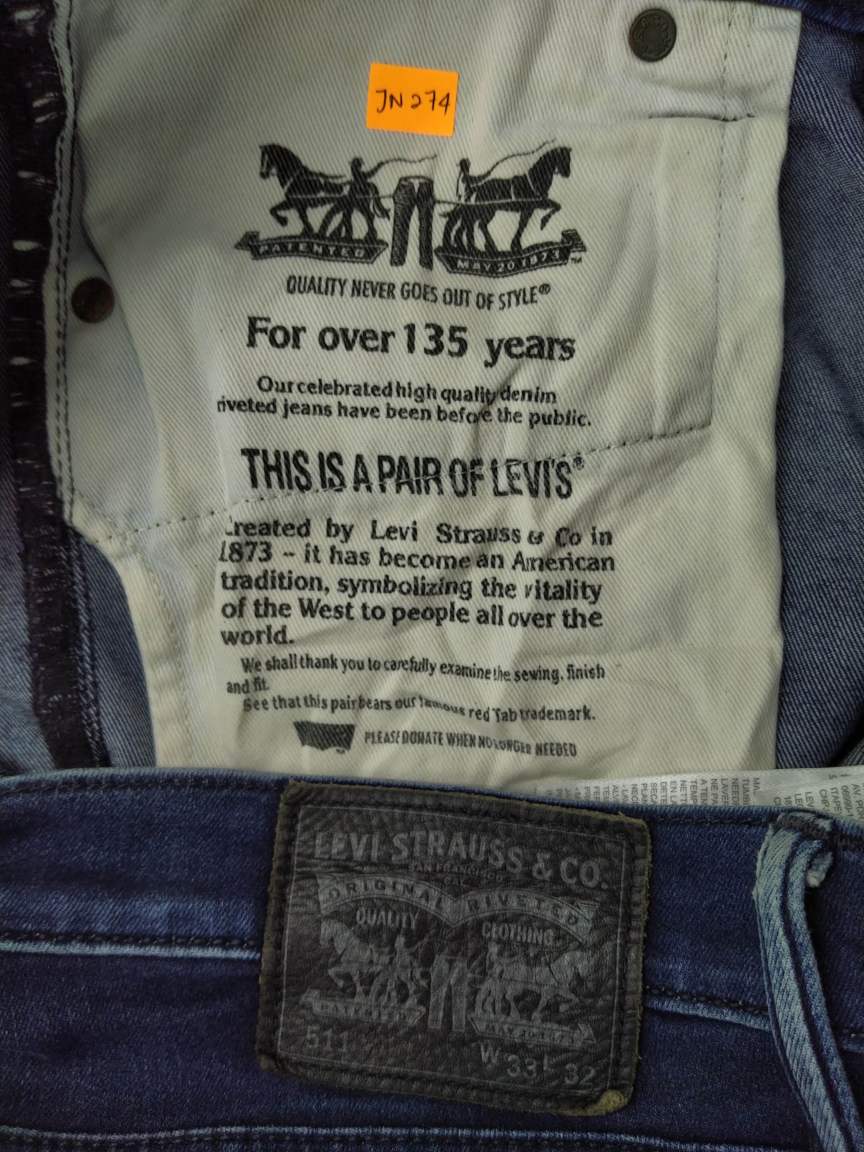 Levi's Dark Blue Levi's 511 Denim 34x29 -JN274 Size US 34 / EU 50 - 12 Thumbnail