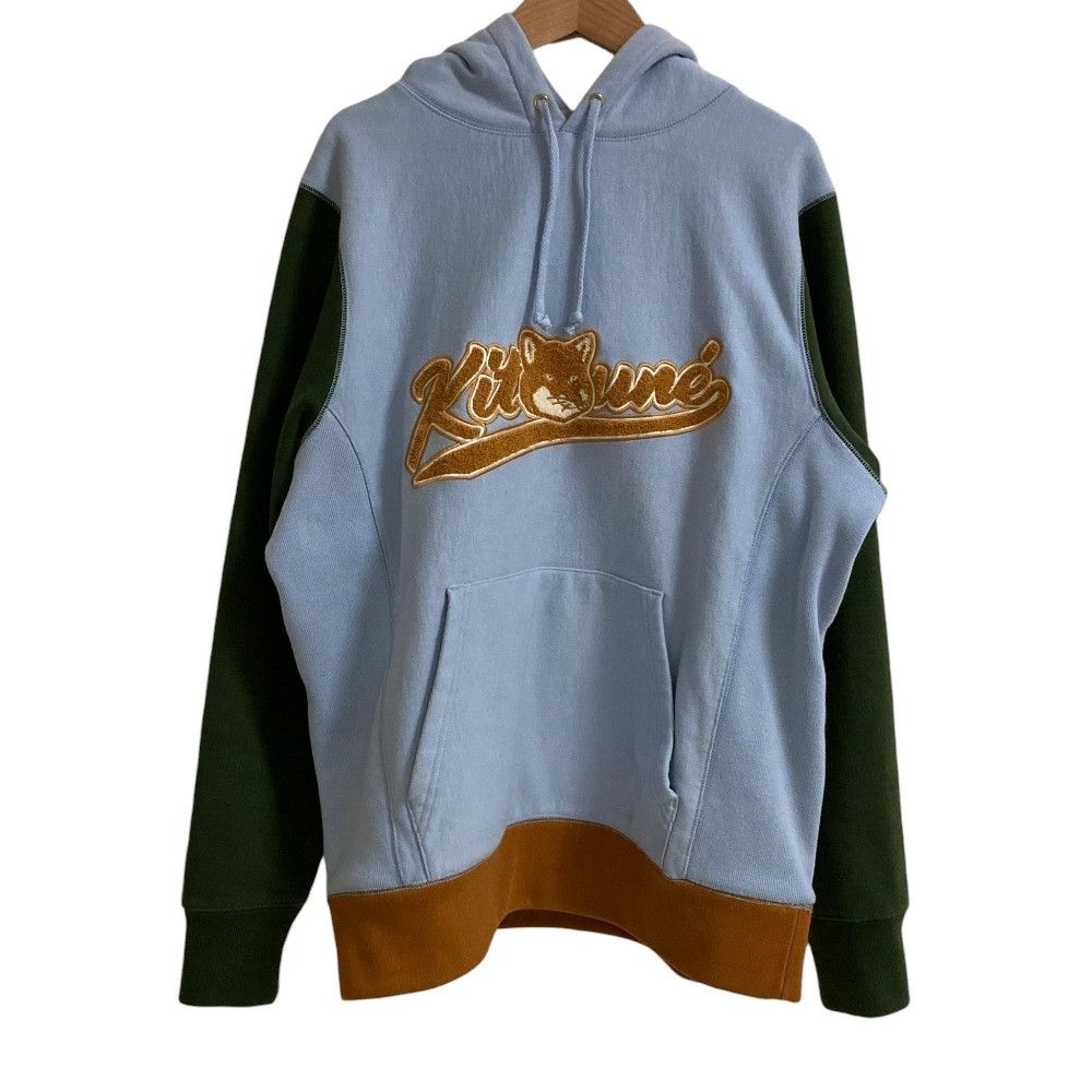 Maison Kitsune Maison Kitsune Maison Kitsune Varsity Fox Colorblock Cotton Hoodie Textile Sweatshirts & Hoodies DUTY FREE for USA Size ONE SIZE - 1 Thumbnail