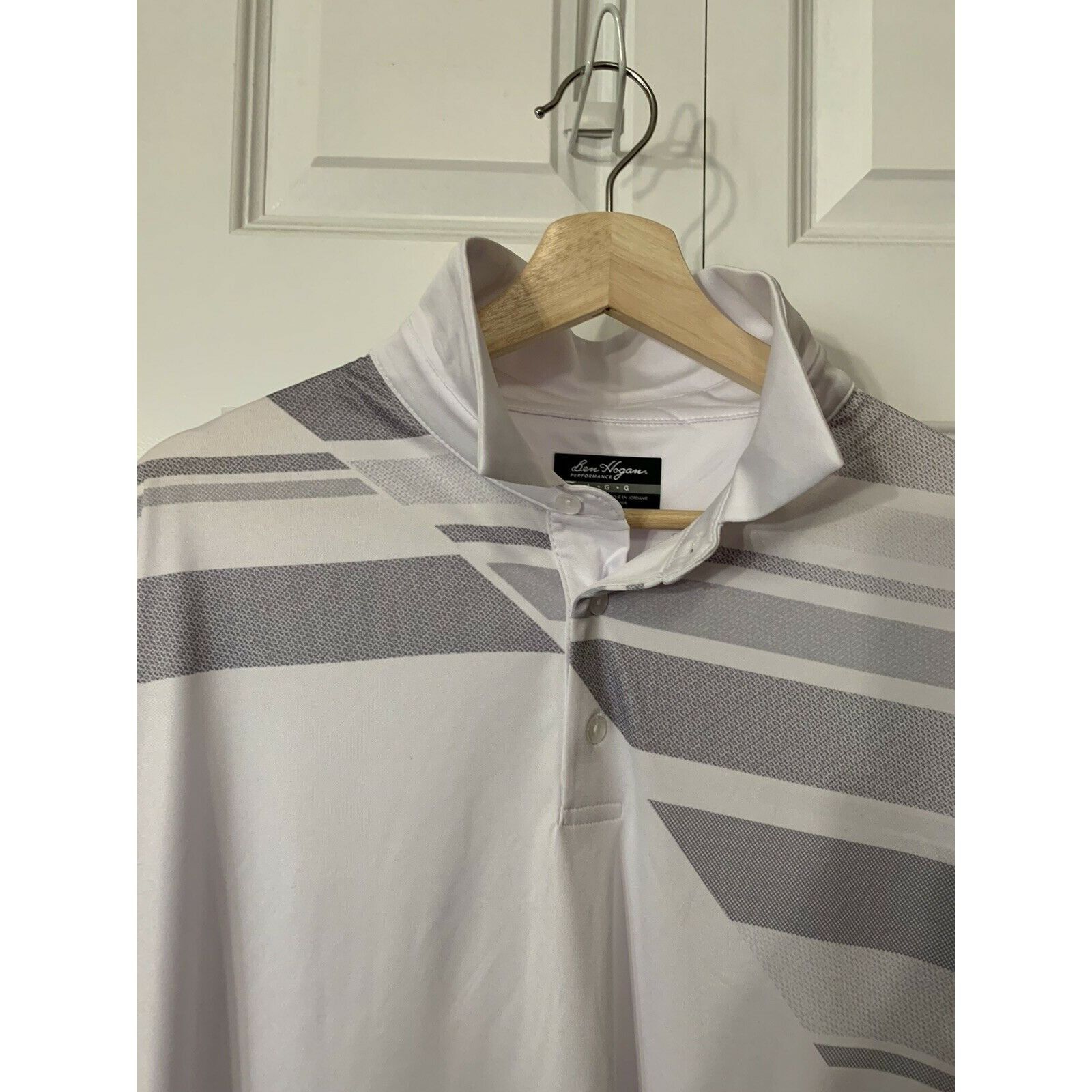 Other NEW BEN HOGAN PERFORMANCE , White Gray Polo SZ L NWT Size US L / EU 52-54 / 3 - 1 Thumbnail
