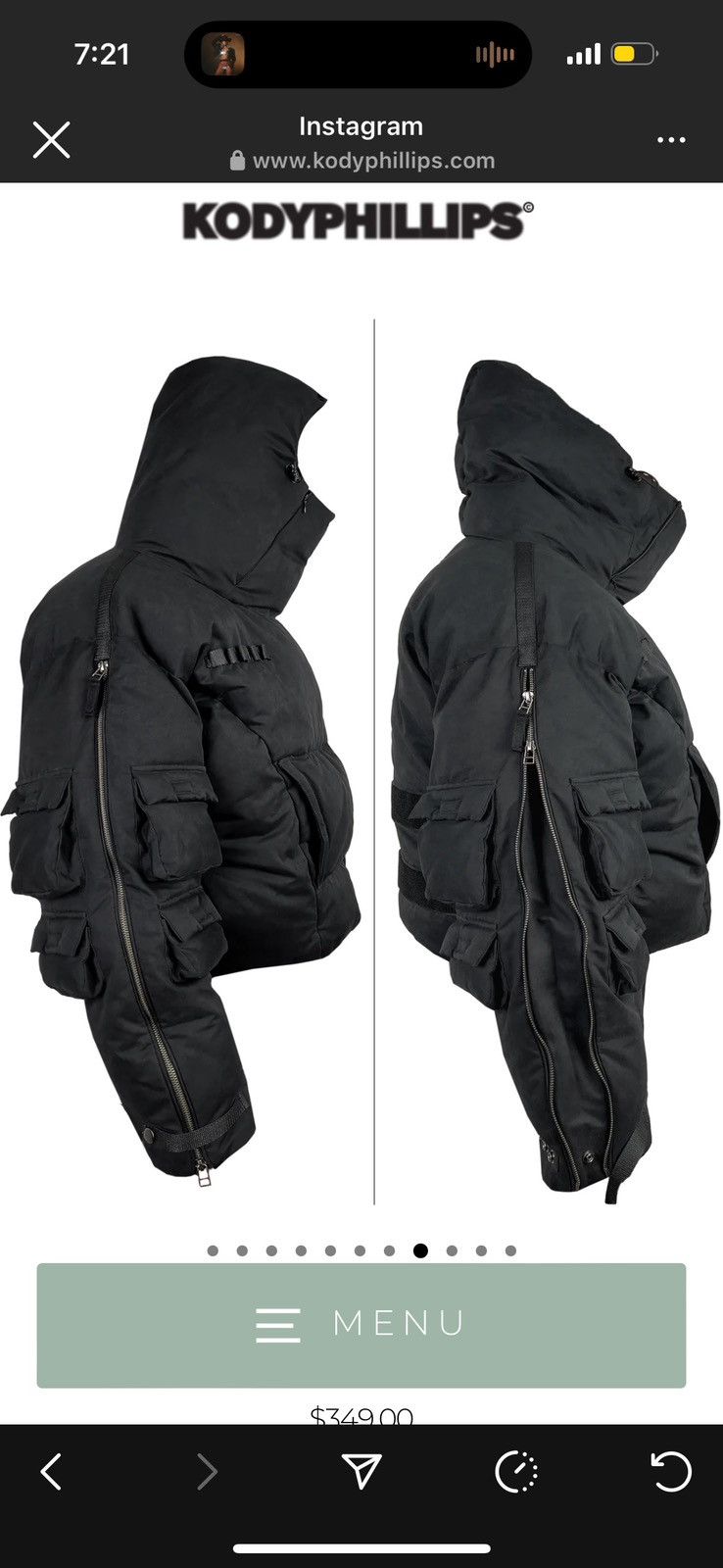 Kody Phillips Kody Phillips - TANK PUFFER BLACK Size US S / EU 44-46 / 1 - 7 Thumbnail