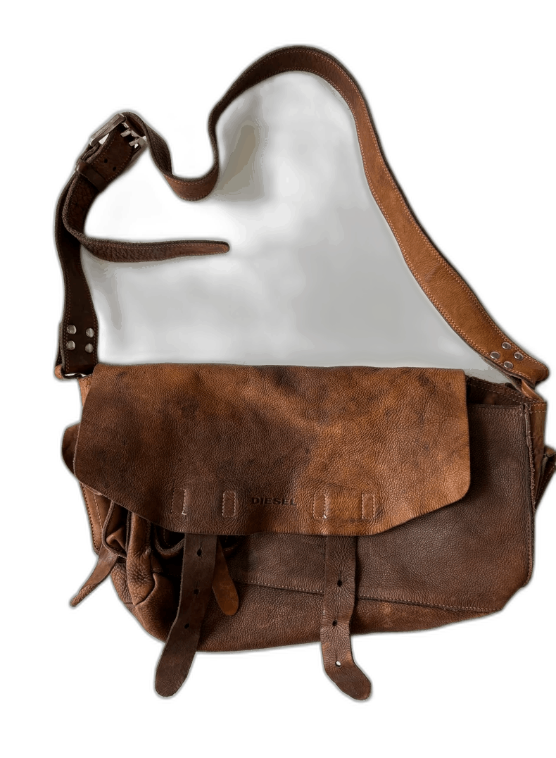 Diesel Vintage Style Crossbody Bag in Brown, Men's