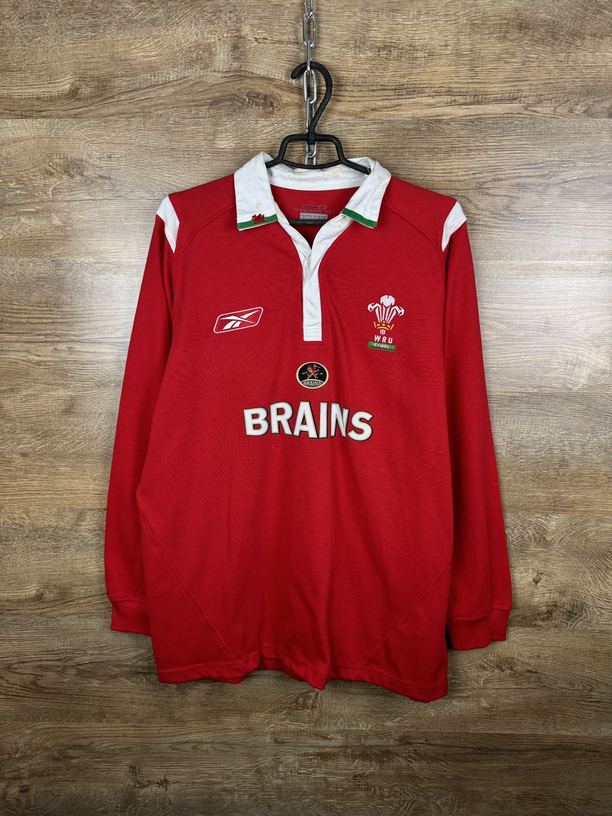 Reebok Mens Vintage Reebok 00s Wales rugby shirt jersey sweatshirt Size US L / EU 52-54 / 3 - 1 Thumbnail