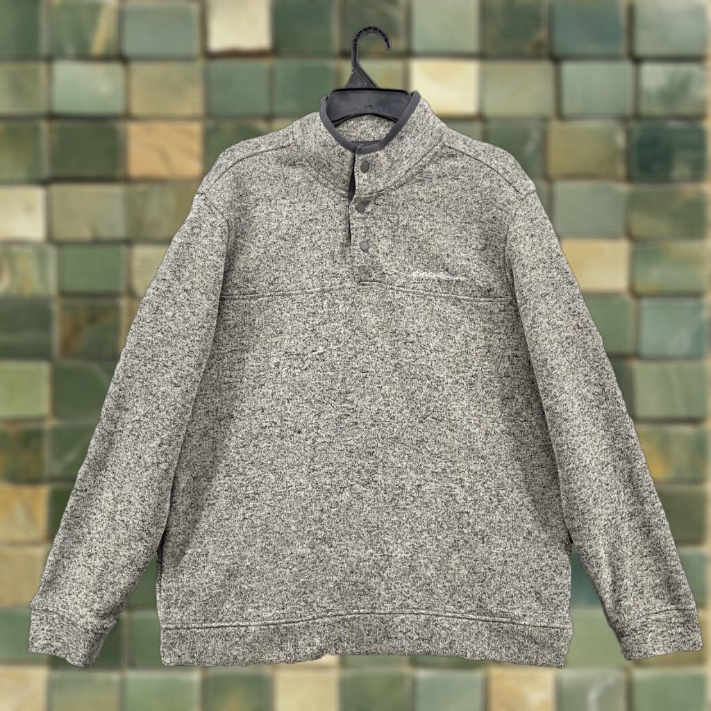 Eddie Bauer Eddie Bauer Sweatshirt Men Large Gray 1/4 Zip Pullover Gorpcore Minimalist Golf Size US XL / EU 56 / 4 - 1 Thumbnail