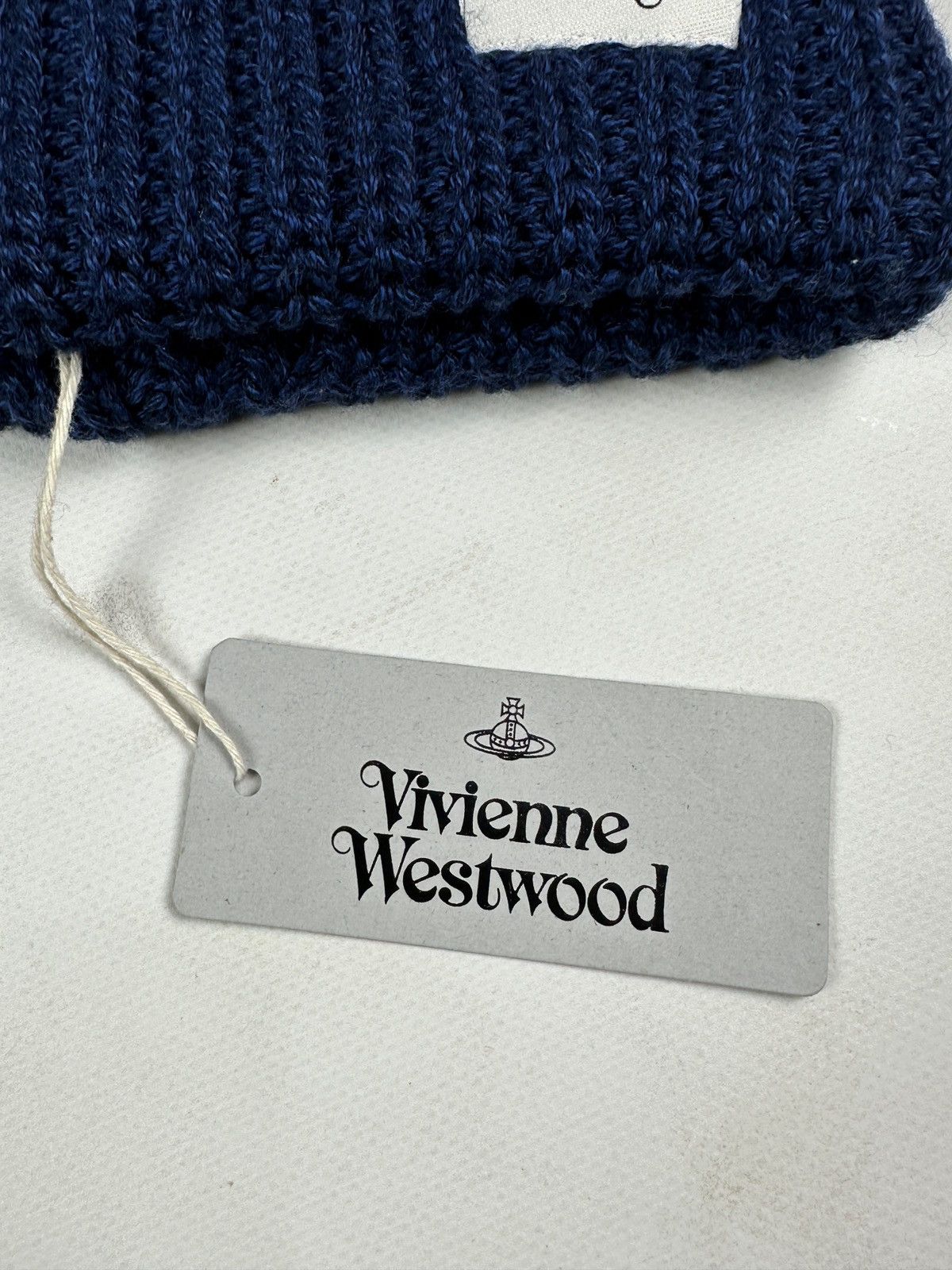 Vivienne Westwood NWT! Vivienne Westwood Navy Blue Classic Wool Beanie Hat Size ONE SIZE - 7 Thumbnail