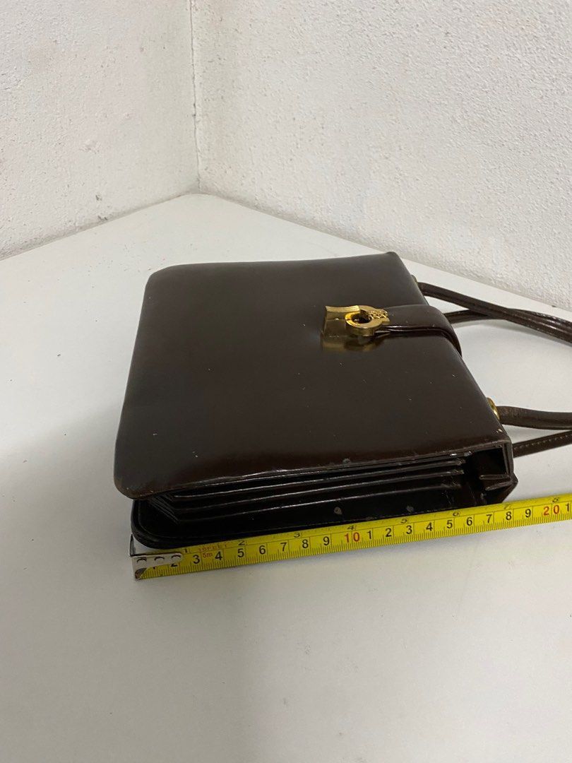 Vintage Vintage Leather Square Handle Bag Size ONE SIZE - 6 Thumbnail