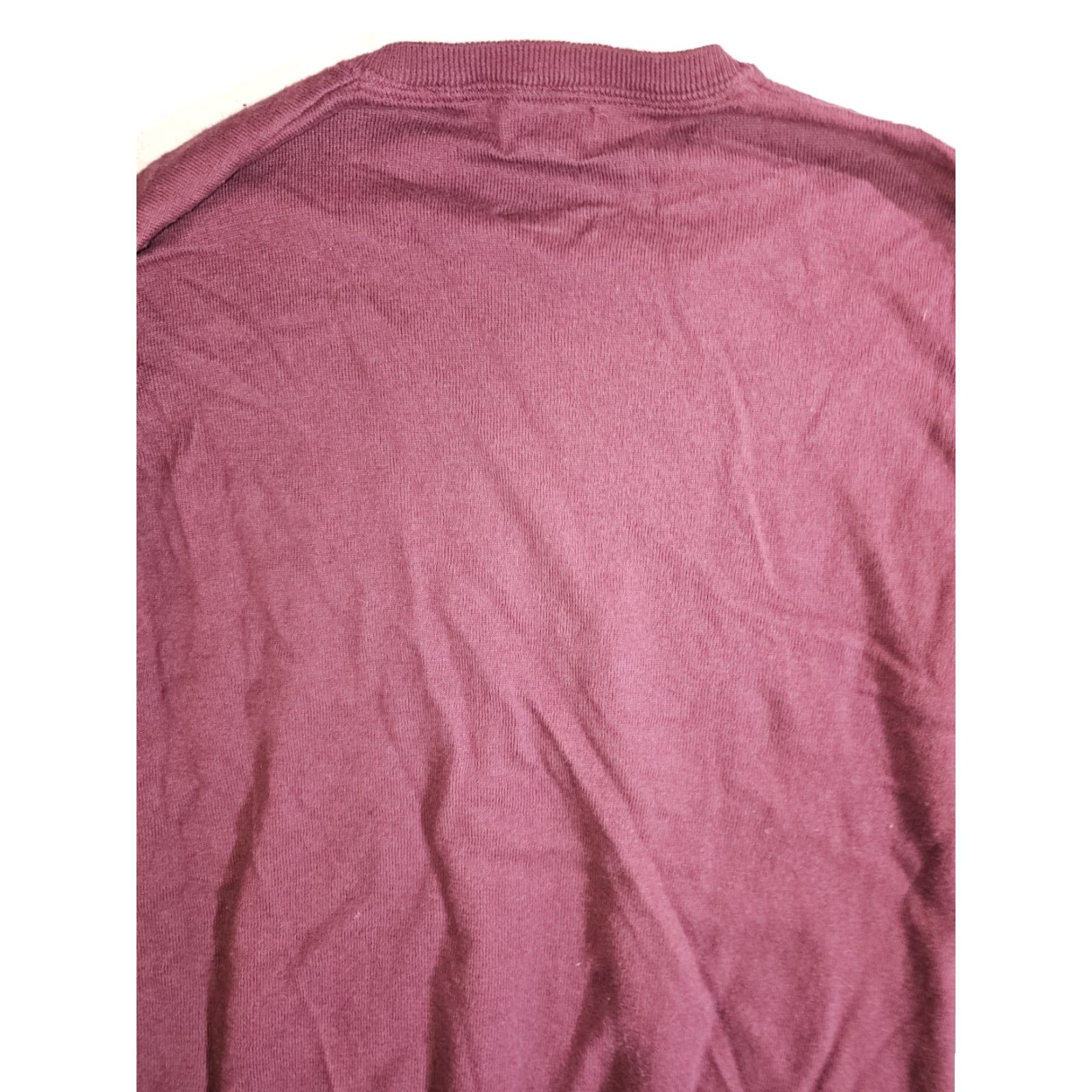 Vintage VINTAGE L.L. Bean Classic V-Neck Sweater Cotton Cashmere Blend Men XL Maroon Pullover Knits Solid 90s Mens Size US XL / EU 56 / 4 - 6 Thumbnail