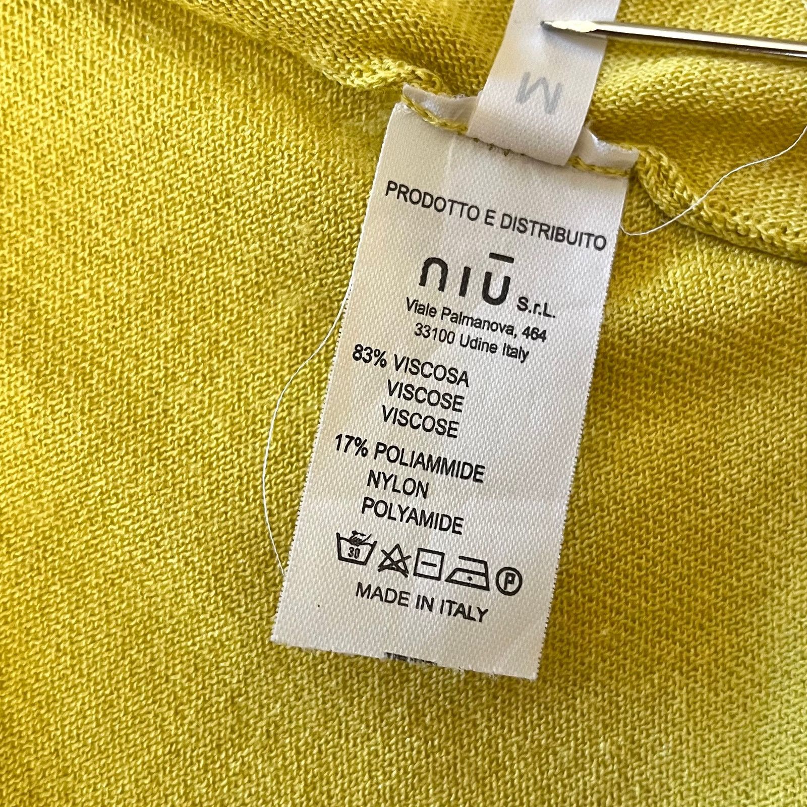 Other NIU Yellow Lightweight Jersey Shawl Collar Open Cardigan NIŪ Size M / US 6-8 / IT 42-44 - 6 Thumbnail