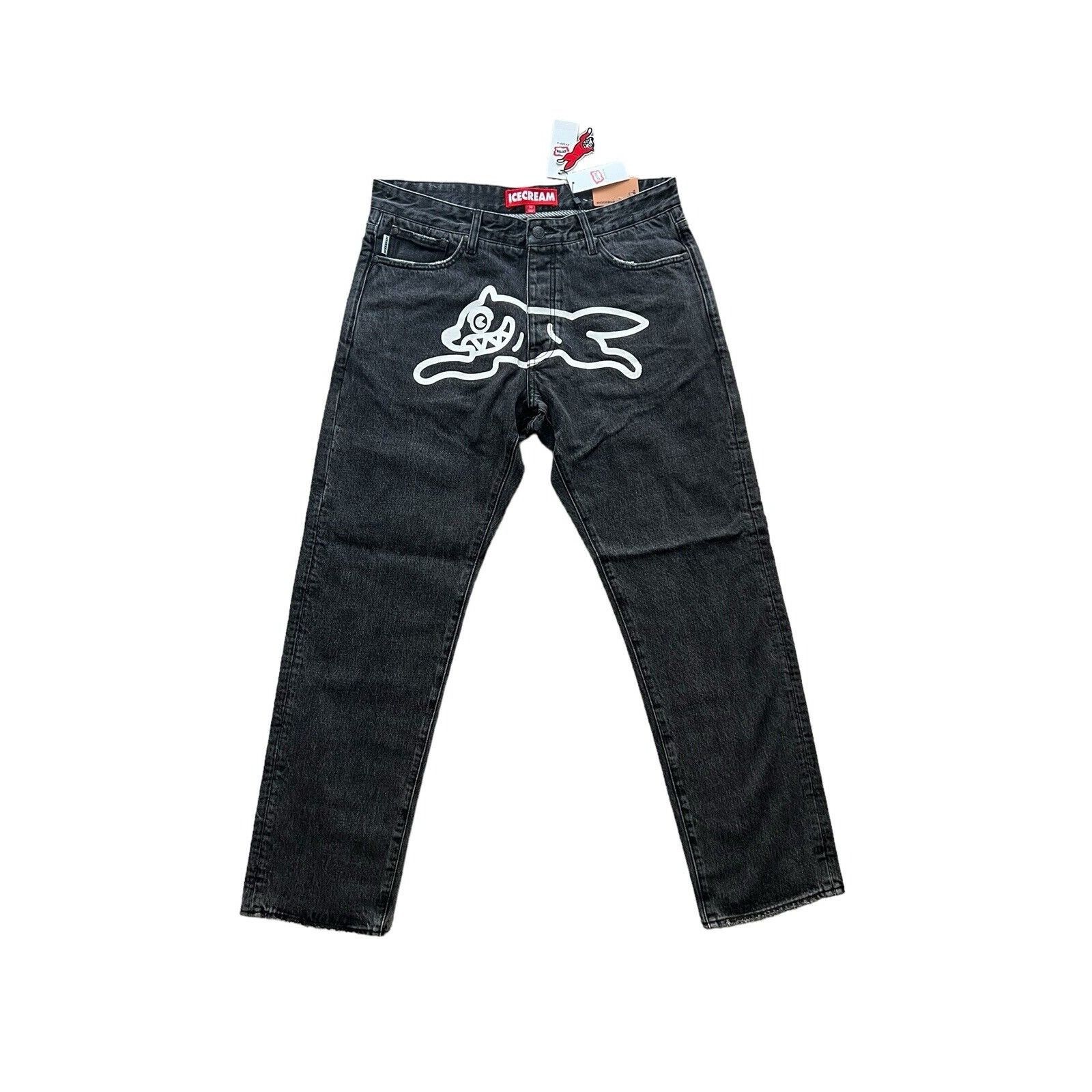 image of Ice Cream Billionaire Boys Club Straight Mens Jeans 36/32 in Black