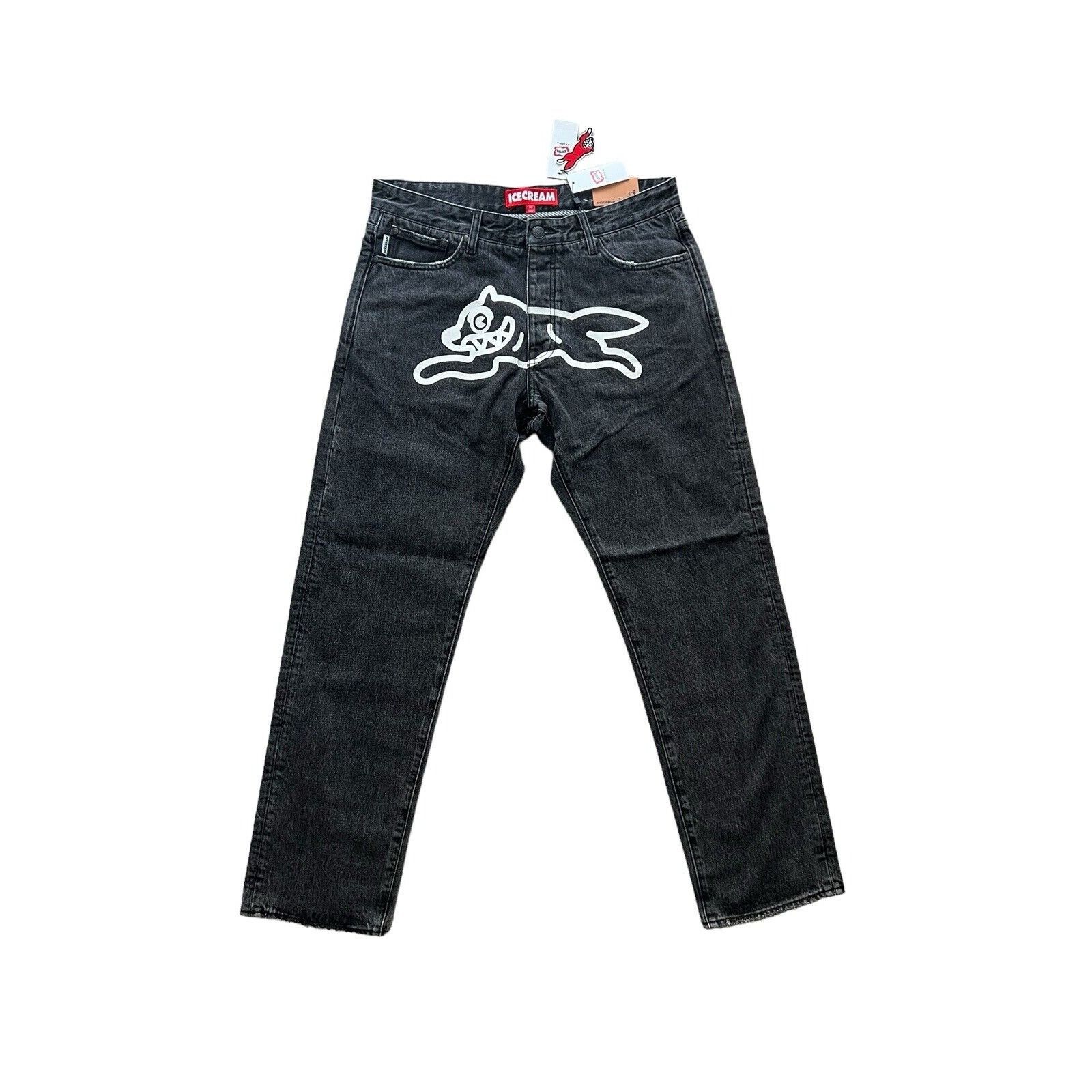 Pre-owned Billionaire Boys Club X Icecream Ice Cream Billionaire Boys Club Straight Mens Jeans 36/32 In Black