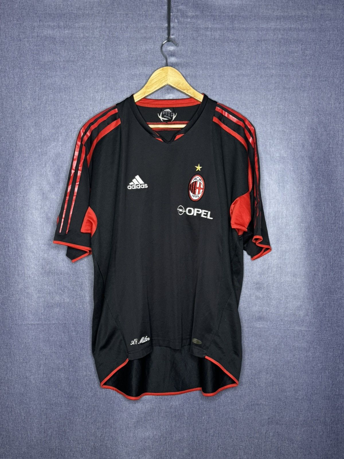 Adidas Vintage Adidas AC Milan Opel Jersey 2004/2005 Training Shirt Size US L / EU 52-54 / 3 - 2 Thumbnail