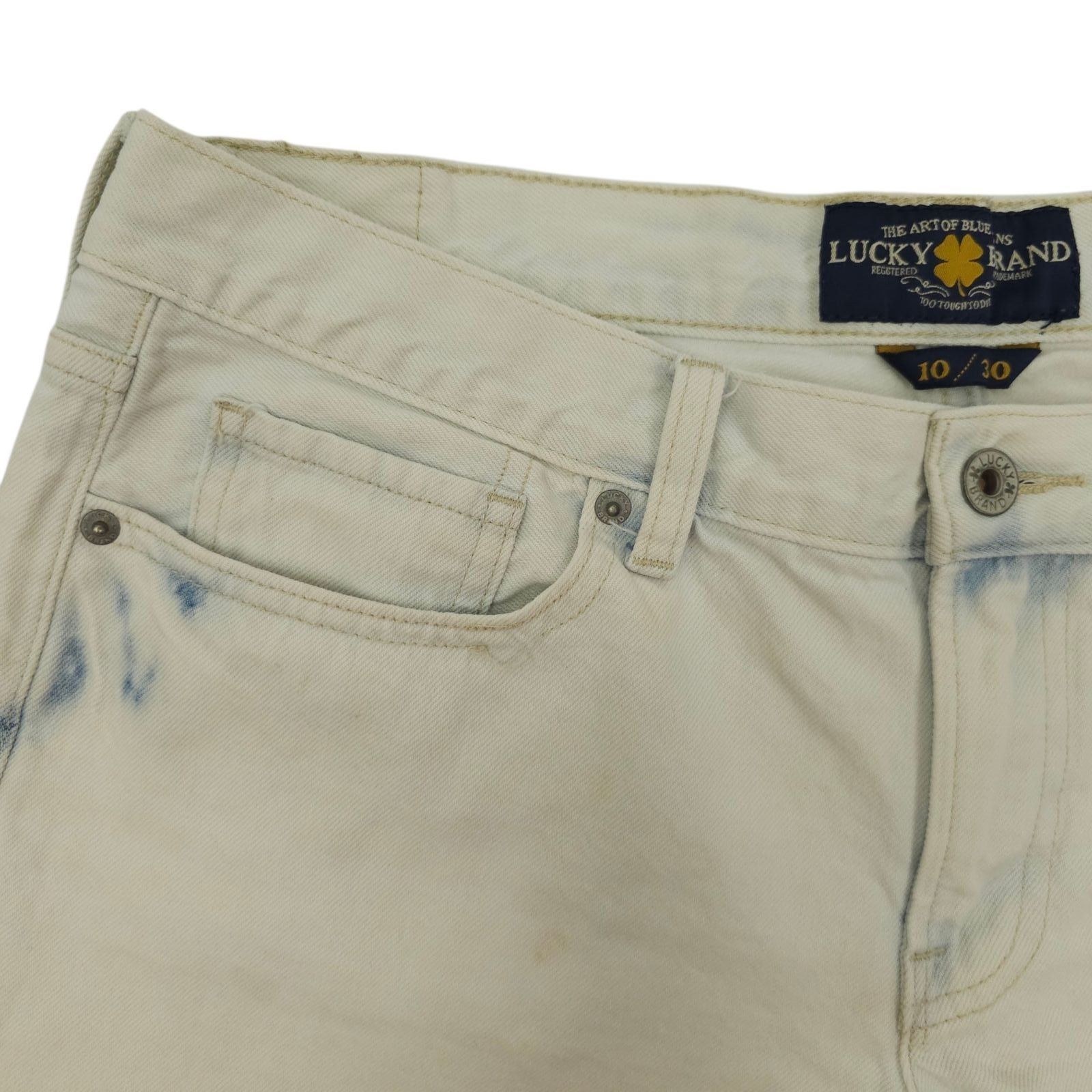 Lucky Brand Lucky Brand The Cut Off Denim Shorts 10/30 Boho White Acid W Size 32" / US 10 / IT 46 - 11 Thumbnail