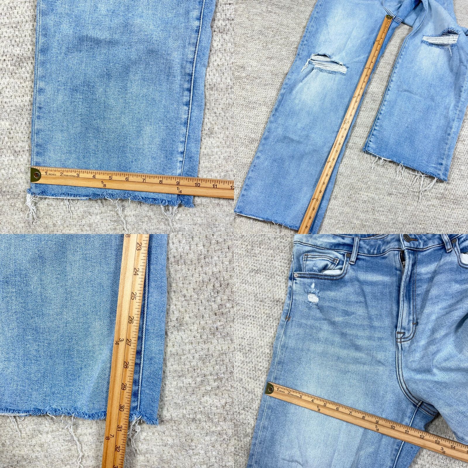 Vintage Judy Blue Jeans Women 34 Wide Leg Distressed High Rise Vintage Style Blue 5-Pocket Regular Fit Boyfriend Straight Space: N/A Size 24" / US 00 / IT 34 - 8 Thumbnail
