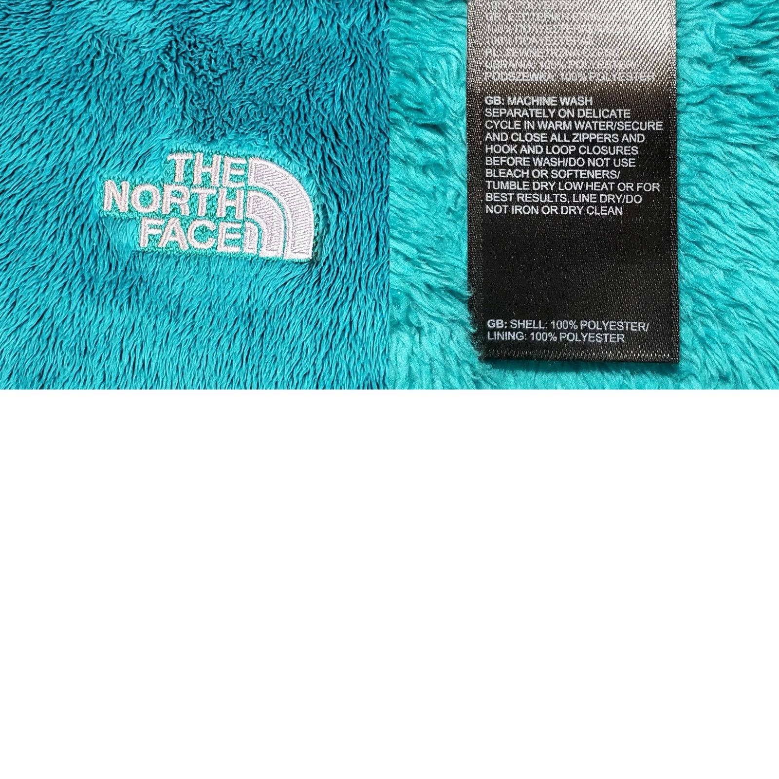 The North Face North Face Jacket Womens Small Teal Green Fuzzy Fleece Full Zip Mock Neck S Size S / US 4 / IT 40 - 8 Thumbnail
