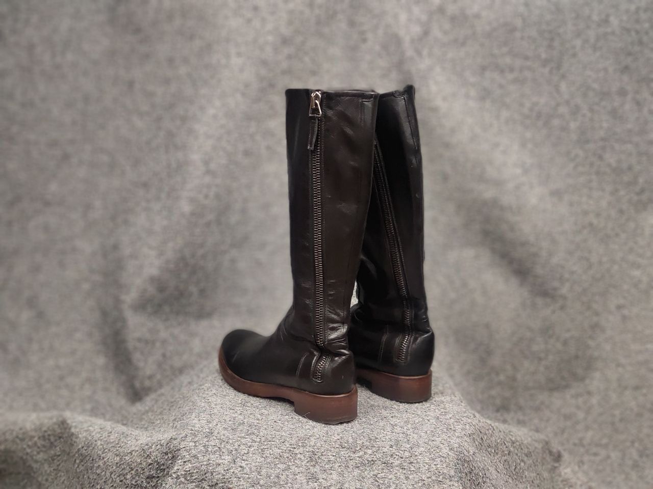 RoccoP Rocco P. Hand Made Torre Saw Patrisio Leather Zip Boots Size US 6 / IT 36 - 9 Thumbnail