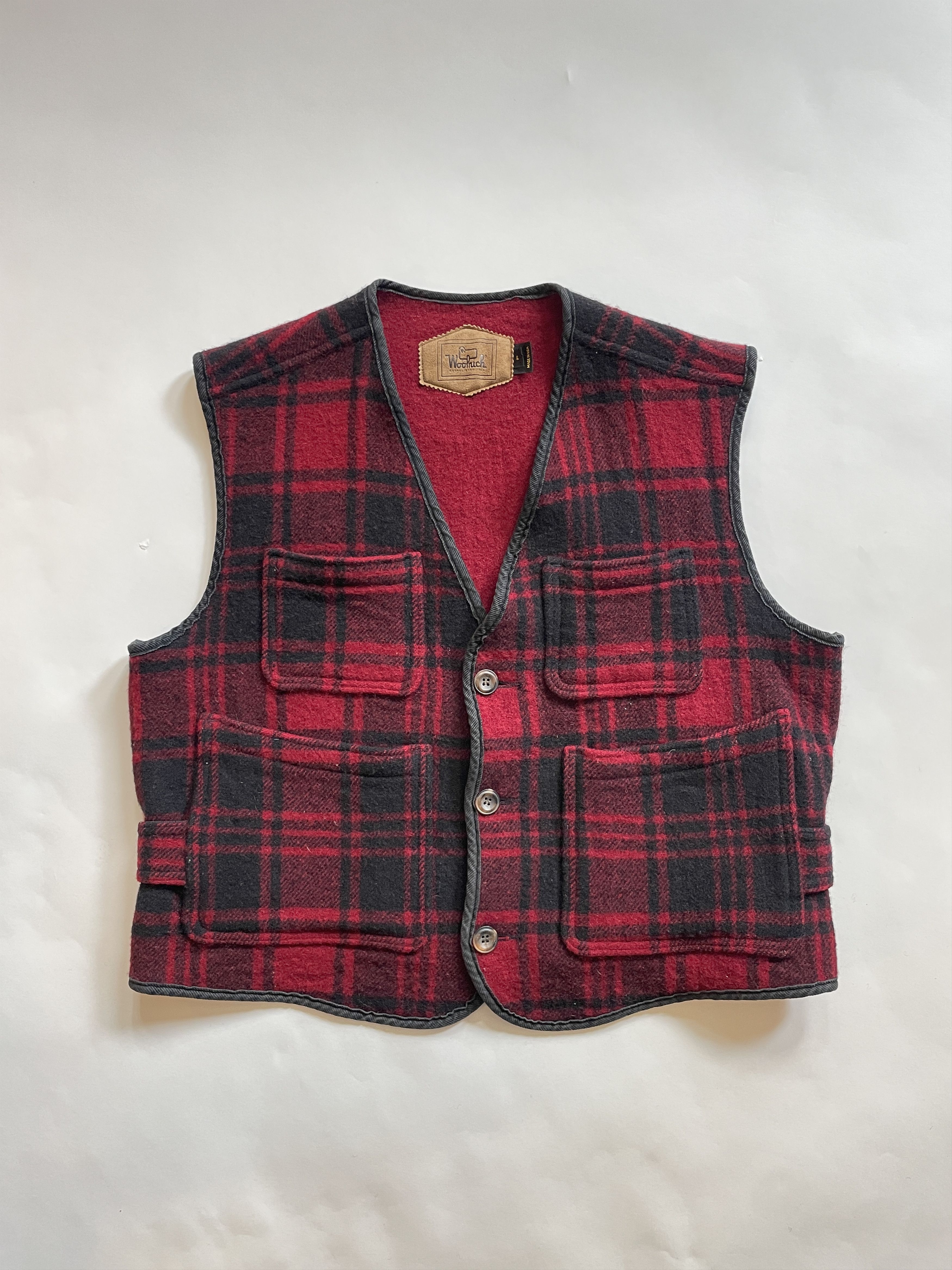 Woolrich Woolen Mills 1990s Woolrich Red Plaid Vest Size US L / EU 52-54 / 3 - 1 Thumbnail