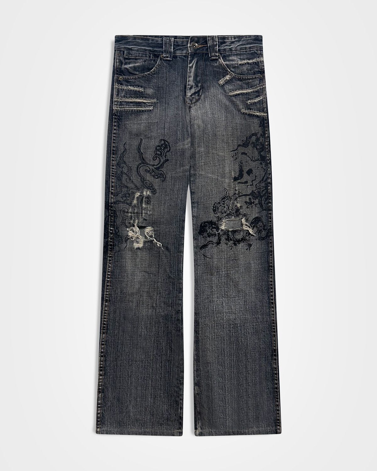 semanticdesign Semantic Design, Tribal Tattoo Printed Jeans Size US 30 / EU 46 - 1 Thumbnail