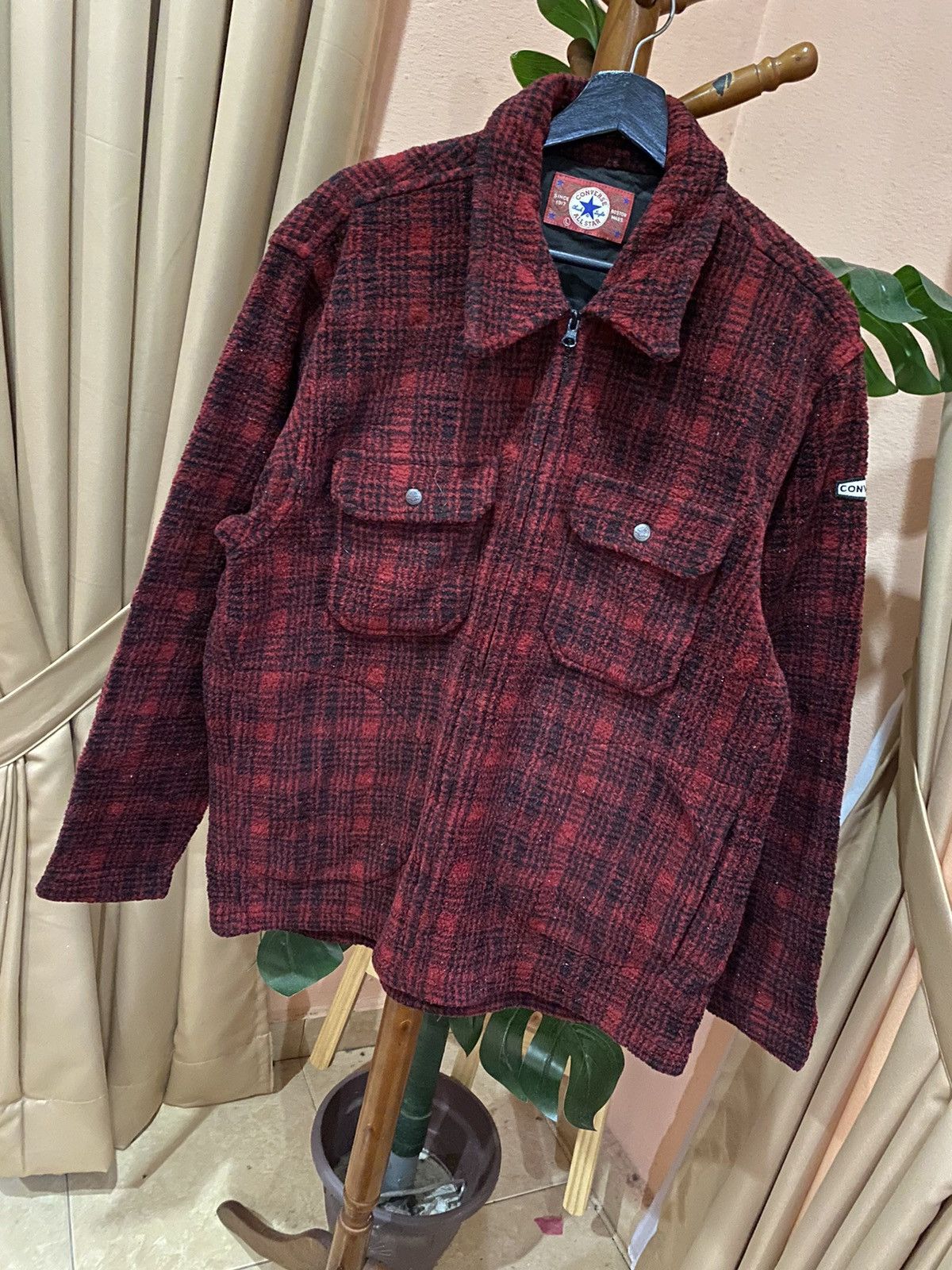 Converse VINTAGE CONVERSE FLEECE WORK SHIRT Size US L / EU 52-54 / 3 - 4 Thumbnail