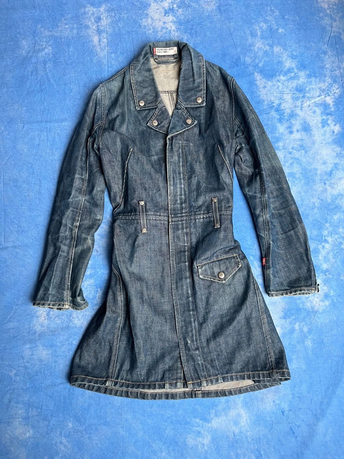 Levi's Vintage Clothing Vintage 00s Levi's Engineered Jeans Girls Denim Coat y2k Size S / US 4 / IT 40 - 1 Thumbnail