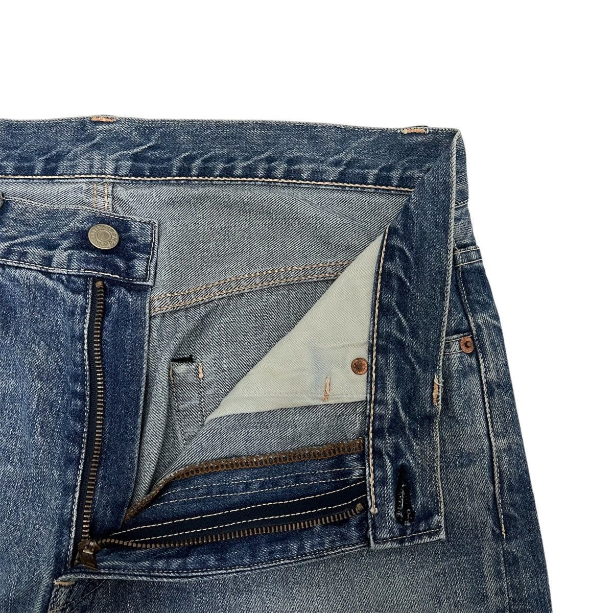 HOLLYWOOD RANCH MARKET Vintage Blue Blue Japan HR Market Jeans Non Selvedge Denim Size US 34 / EU 50 - 6 Thumbnail