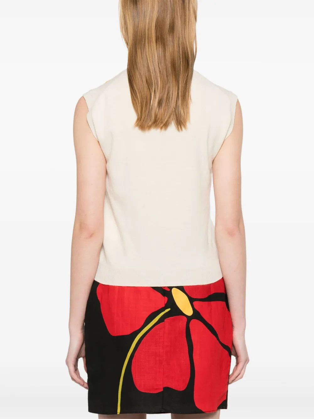 Marni o1w1db10426 Argyle-Pattern Vest in Light Beige Size L / US 10 / IT 46 - 3 Thumbnail