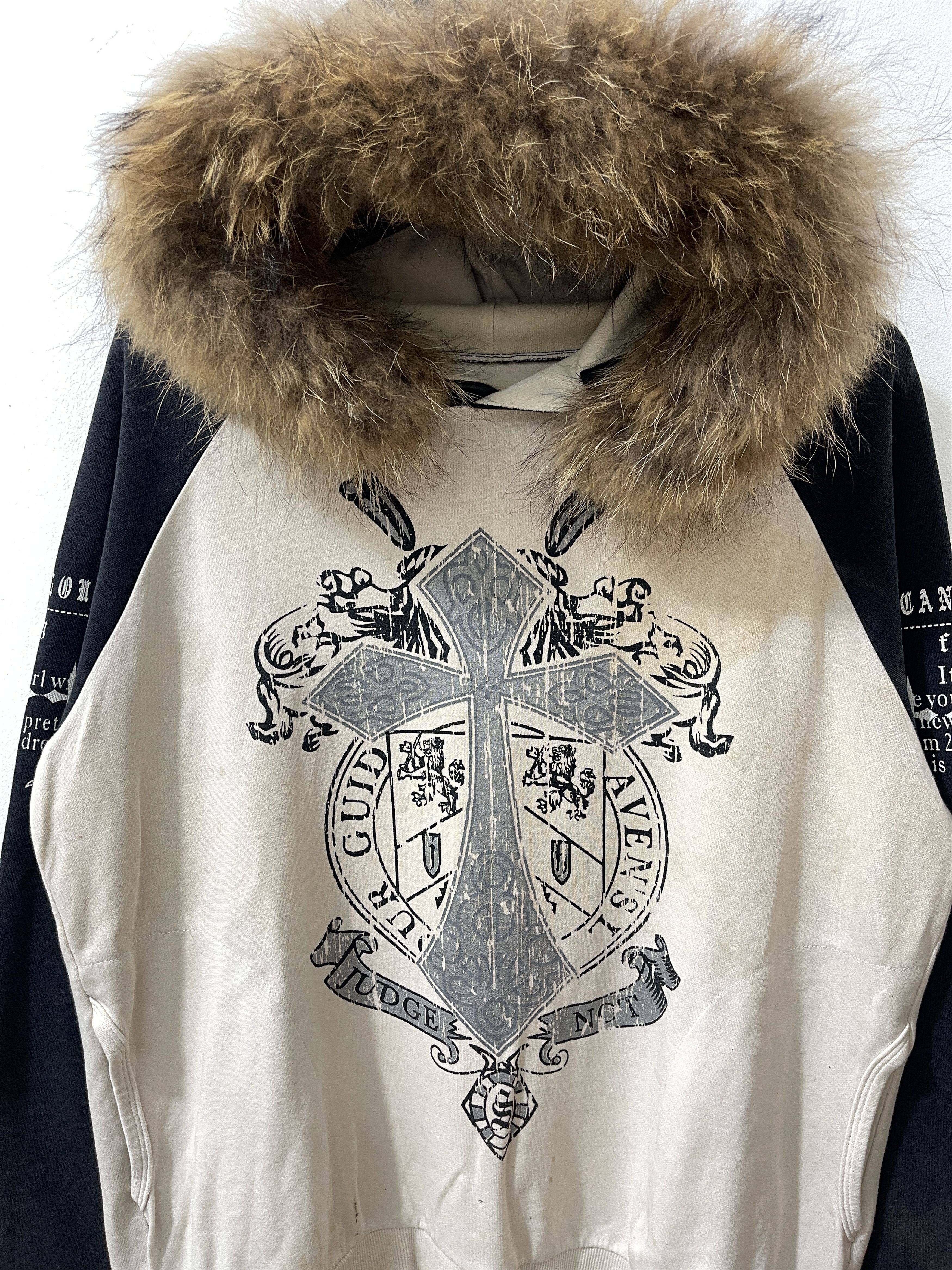 Japanese Brand 2000s Judge NCT Cross Japan Archive Fur Gothic Vkei Hoodie Size US M / EU 48-50 / 2 - 4 Thumbnail