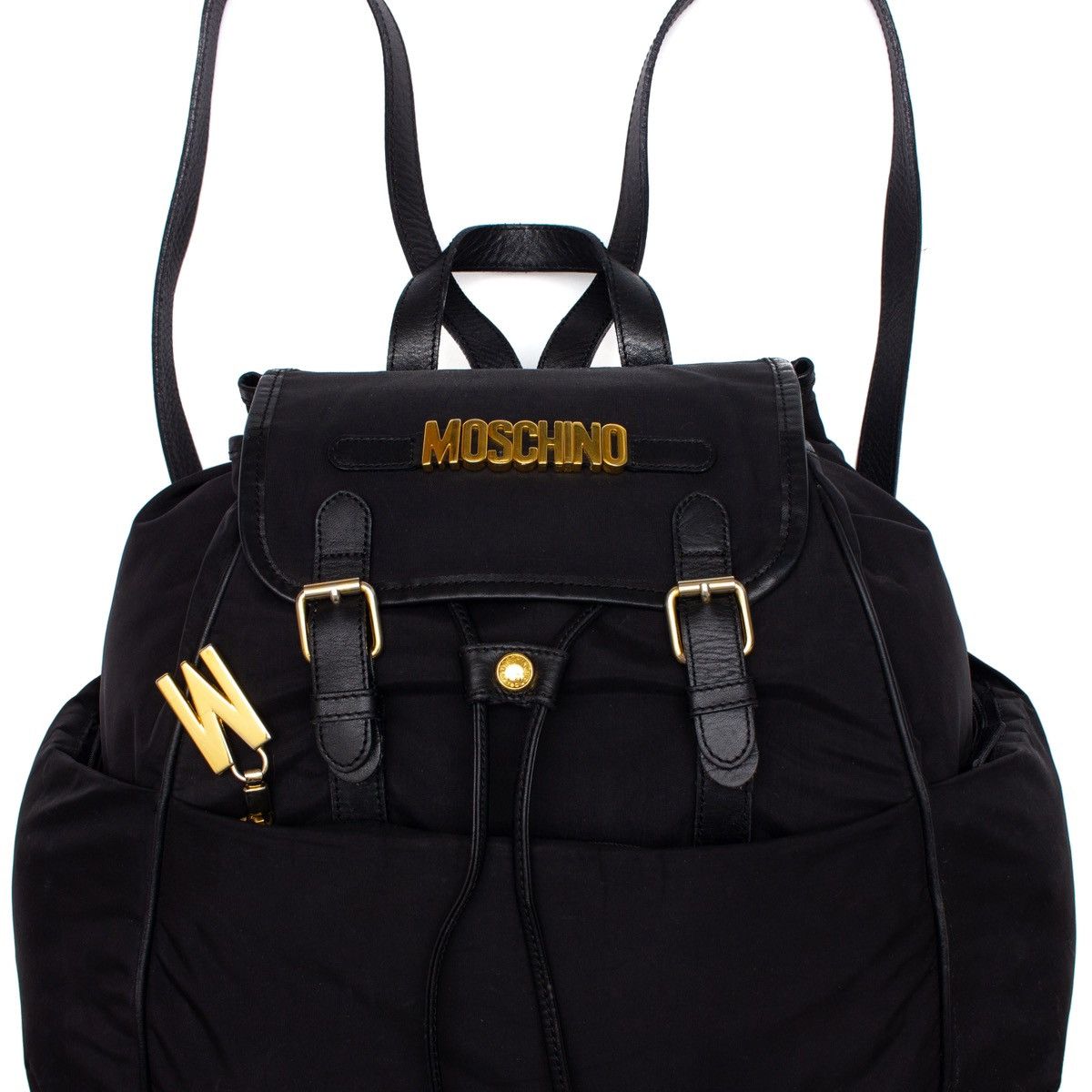 Moschino × Vintage VTG MOSCHINO Redwall Black Nylon/ Leather Trim Backpack Size ONE SIZE - 2 Thumbnail