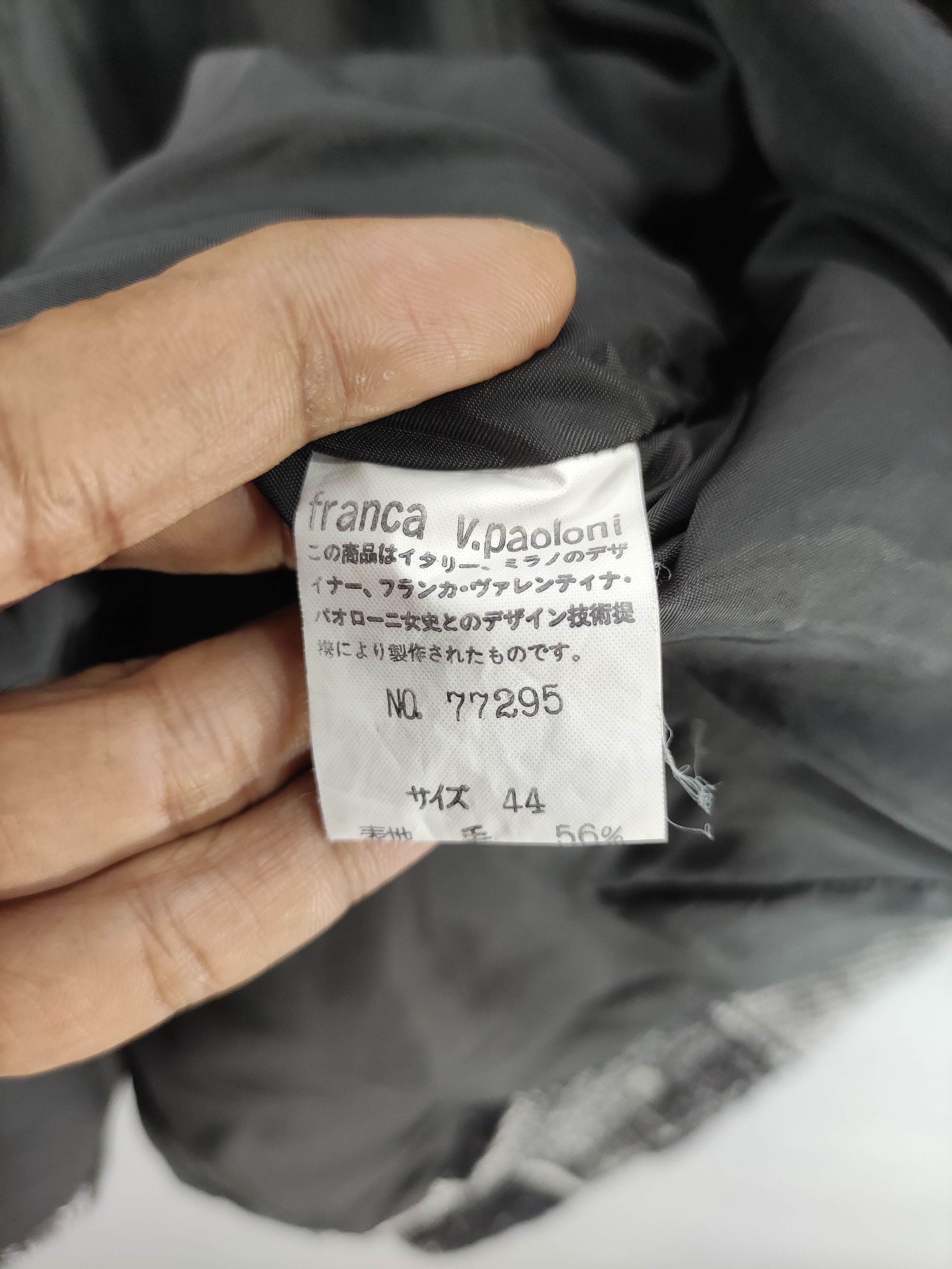 Japanese Brand Vintage Franca V. paoloni Wool Coat Jacket Size M / US 6-8 / IT 42-44 - 6 Thumbnail