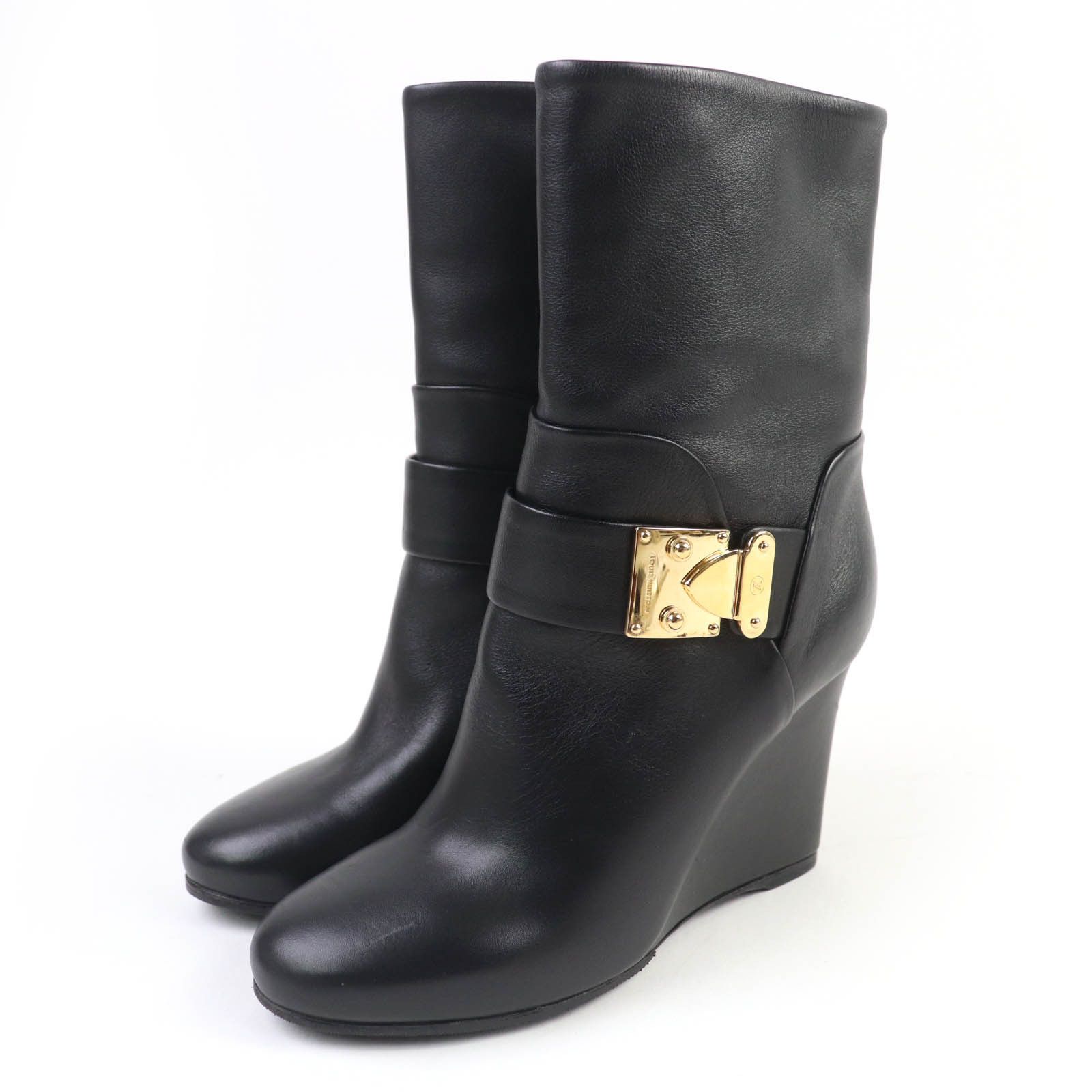 Louis Vuitton Louis Vuitton Louis Vuitton Leather Short Boots Leather Shoes DUTY FREE for USA Size ONE SIZE - 1 Thumbnail