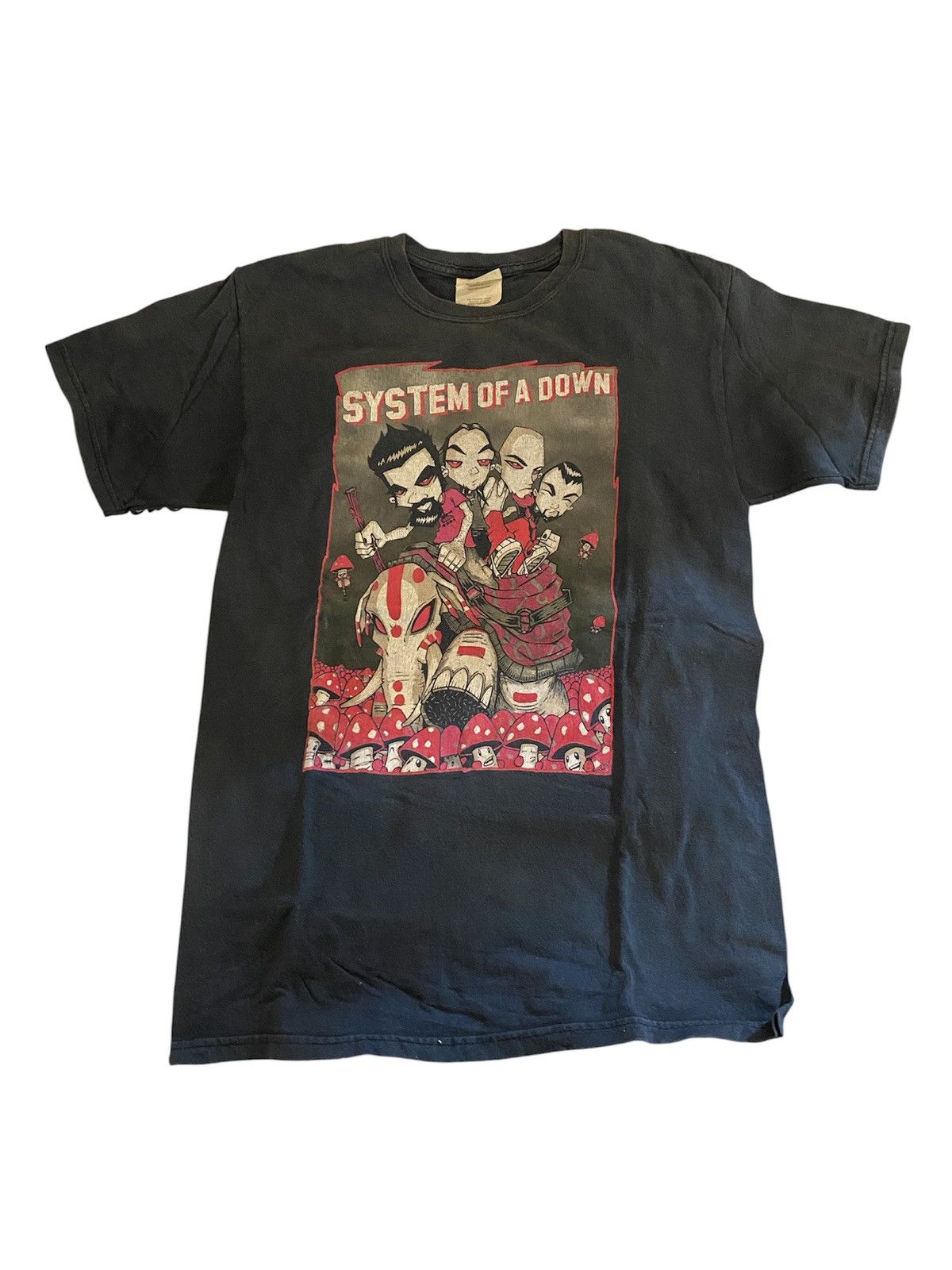 Band Tees Vtg Y2K System Of A Down Nu Metal Mushroom People T Shirt Size US S / EU 44-46 / 1 - 1 Thumbnail