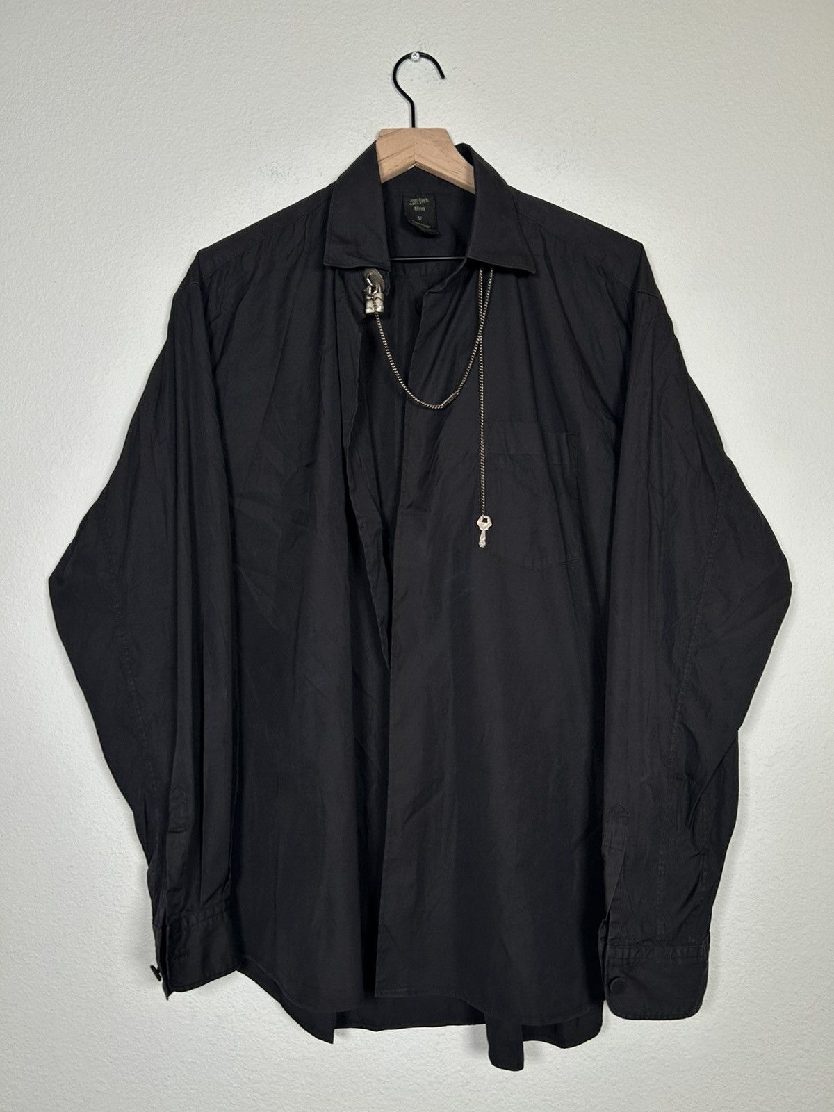 Jean Paul Gaultier Lock Bondage Drape Open front Button up Size US L / EU 52-54 / 3 - 1 Thumbnail