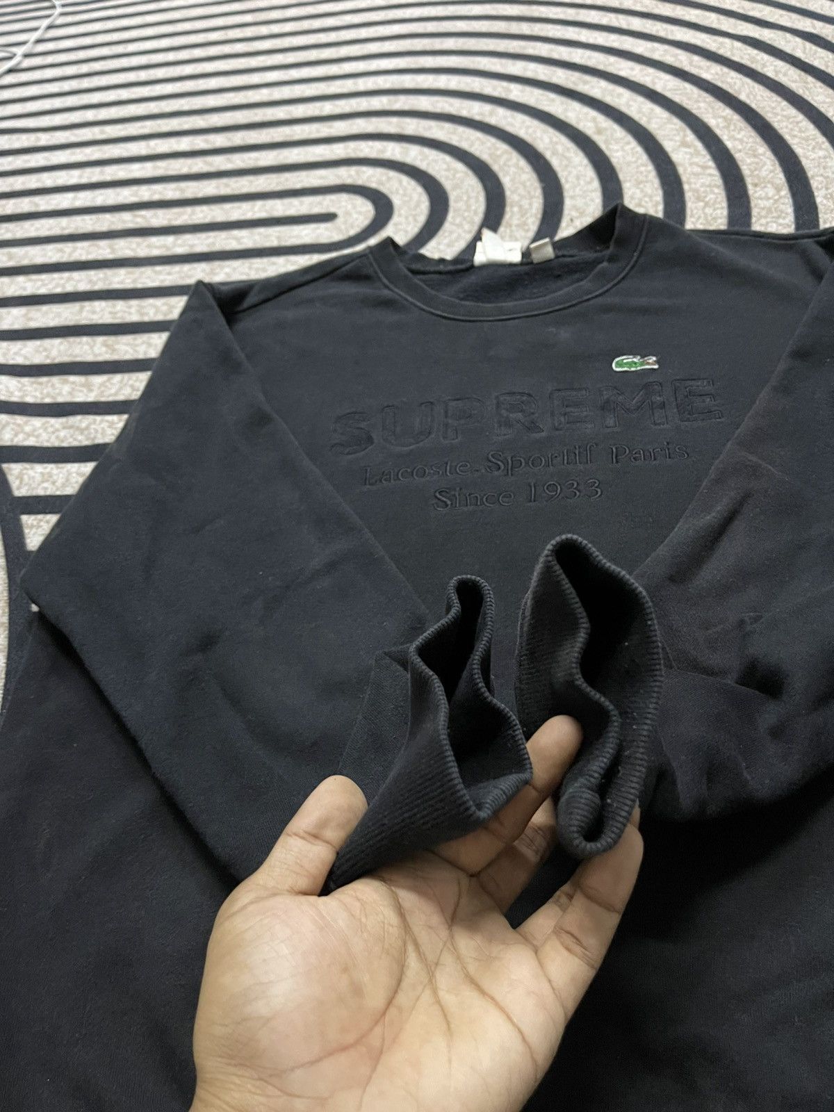 Lacoste × Supreme SUPREME X LACOSTE SWEATSHIRT EMBROIDERED LOGO DISCOLOURED Size US M / EU 48-50 / 2 - 10 Thumbnail