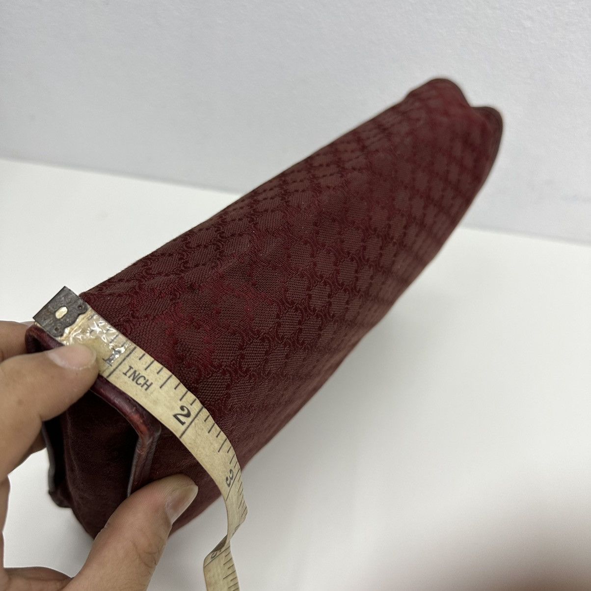 Celine AUTHENTIC CELINE MACADAM TRIOMPHE LEATHER CLUTCH BAG Size ONE SIZE - 16 Thumbnail