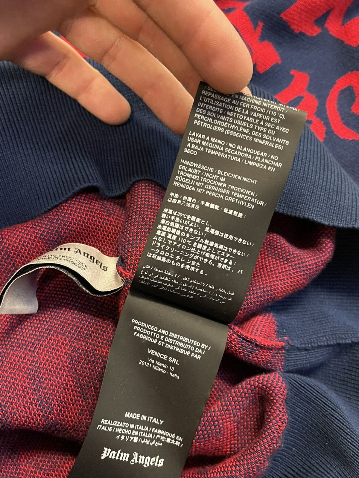 Palm Angels Size XXL - Palm Angels Monogram Crewneck Red/Blue Size US XXL / EU 58 / 5 - 13 Thumbnail