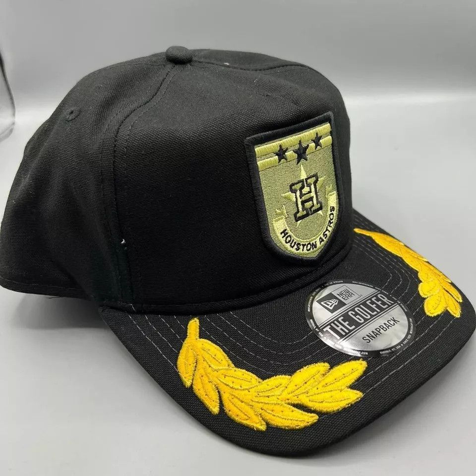 New Era Houston Astros Hat Men Military Patch The Golfer Snap Back Size ONE SIZE - 3 Thumbnail