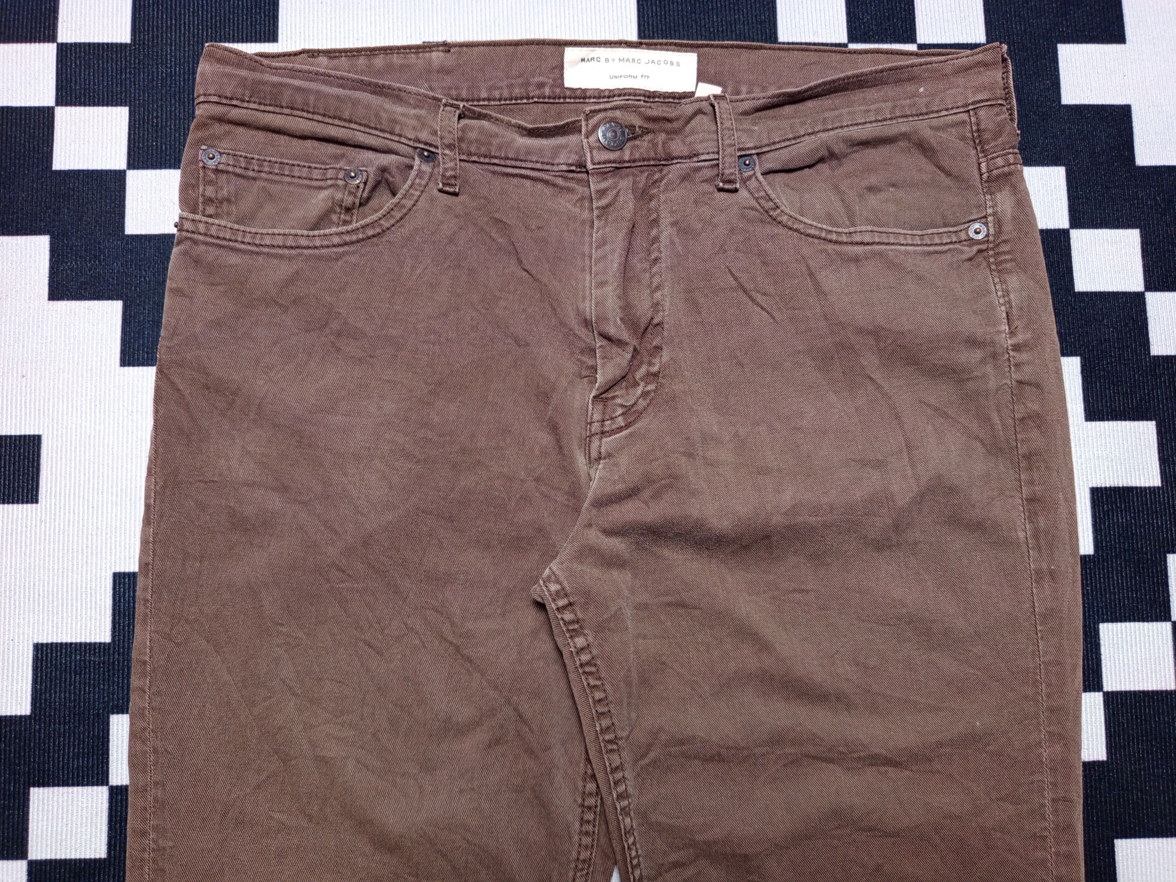 If Six Was Nine Vintage Marc Jacobs Luxury Brown Pants Jeans Size US 35 - 2 Thumbnail
