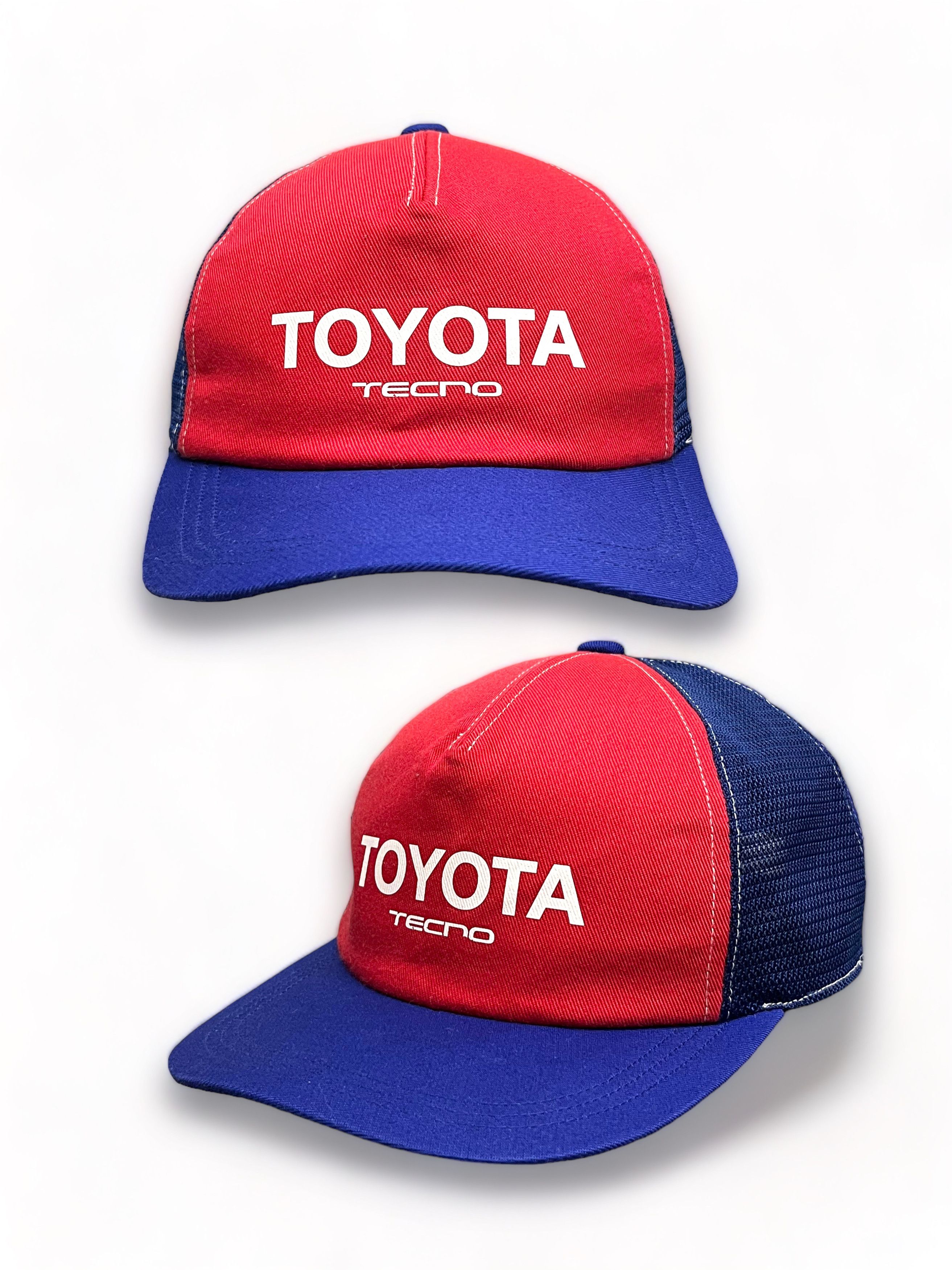 Japanese Brand 🎌 RARE 90’s TOYOTA TECNO Racing Japan Trucker Workers Hat Size ONE SIZE - 2 Thumbnail