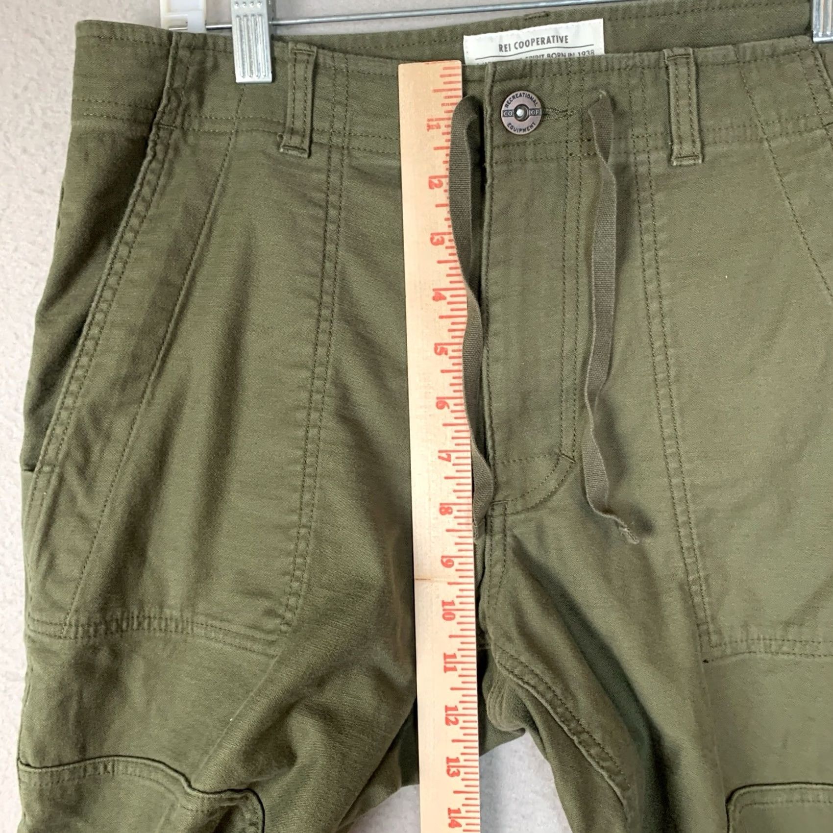 Vintage REI Co-Op Trailsmith Jogger Pant Mens 32x32 Olive Green Hiking Casual Tapered Cordless? Size US 32 / EU 48 - 6 Thumbnail