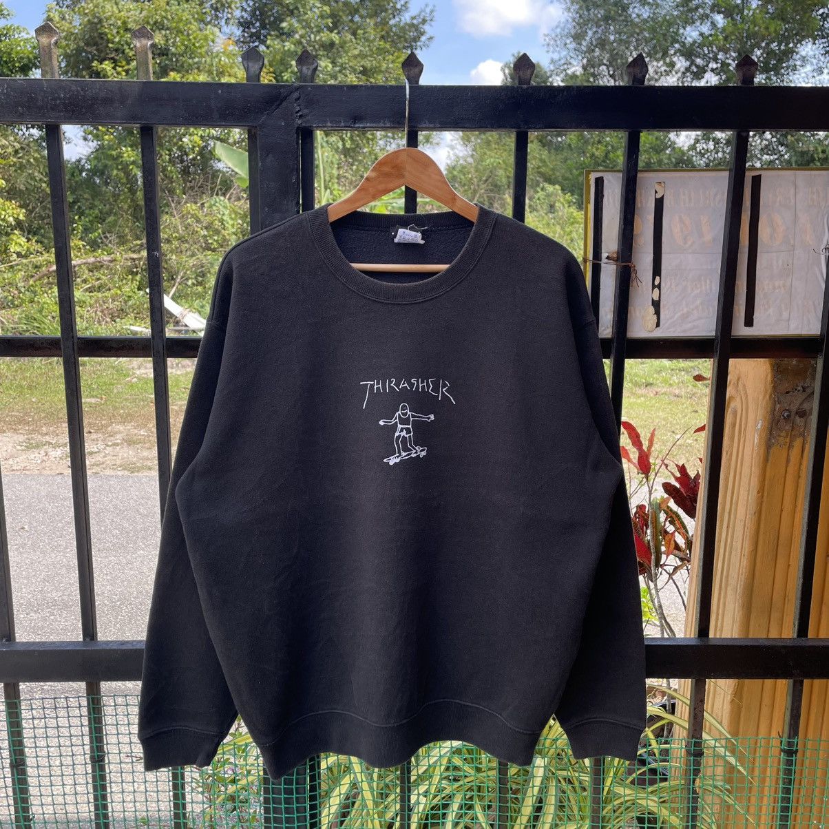 Thrasher 🔥Vintage Thrasher Skateboard Crewneck Jumper Sweatshirts Size US L / EU 52-54 / 3 - 1 Thumbnail