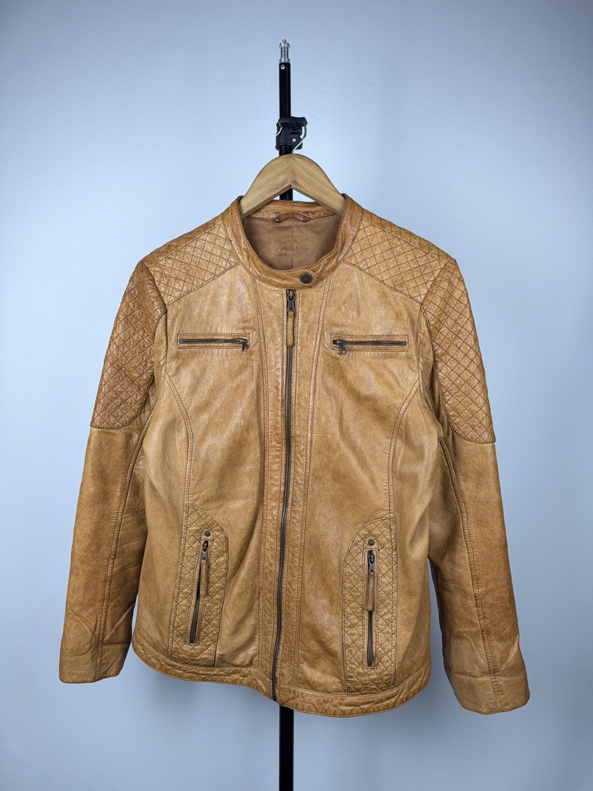 Genuine Leather Archive Y2K Leather Biker Moto Avant Garde Jacket Cafe Racer Size L / US 10 / IT 46 - 1 Thumbnail