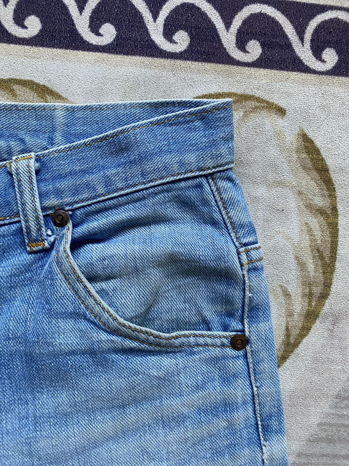 If Six Was Nine 🔥FLARE🔥Vintage Lee Riders Flare Distressed Denim Size US 27 - 6 Thumbnail