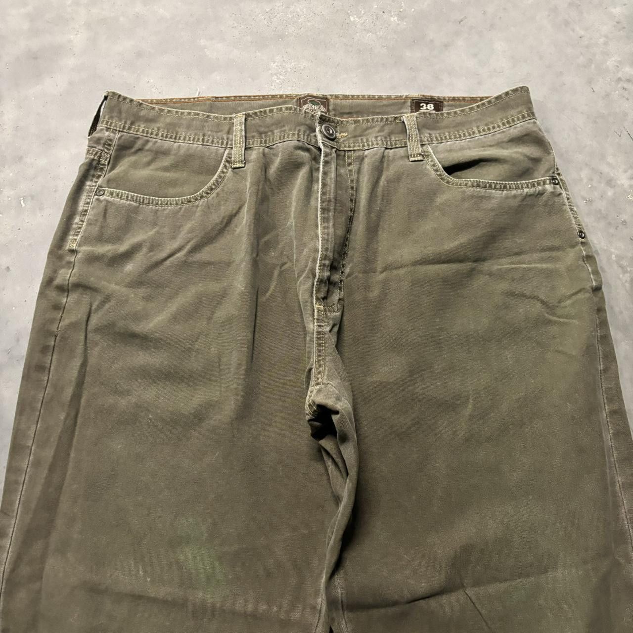 Japanese Brand × Vintage Crazy Vintage Y2K/2000s Khaki Earth Tone Skater Pants! Size US 38 / EU 54 - 5 Thumbnail
