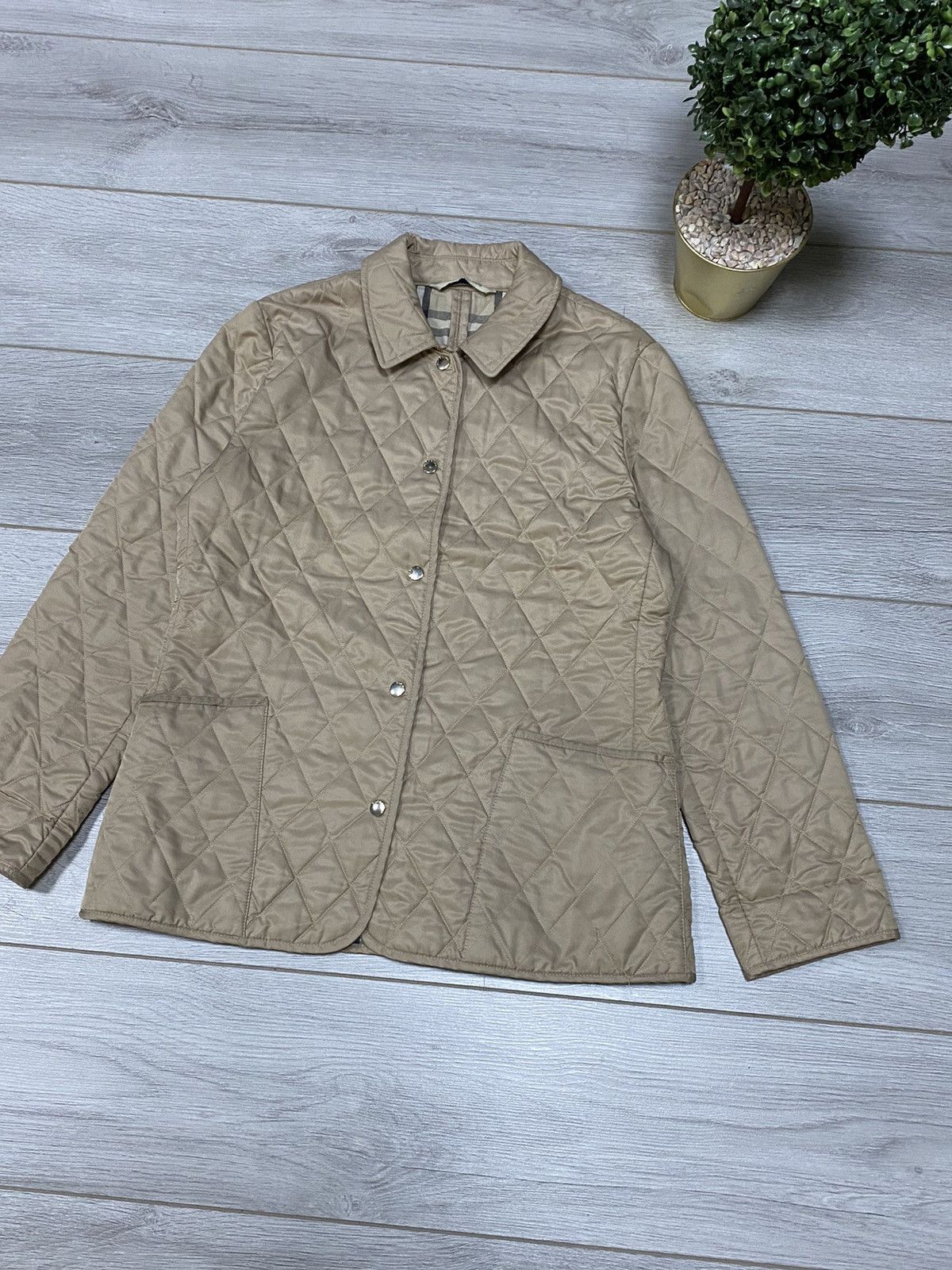 Burberry Burberry vintage quilted blue check navy jacket buttons Size US S / EU 44-46 / 1 - 5 Thumbnail