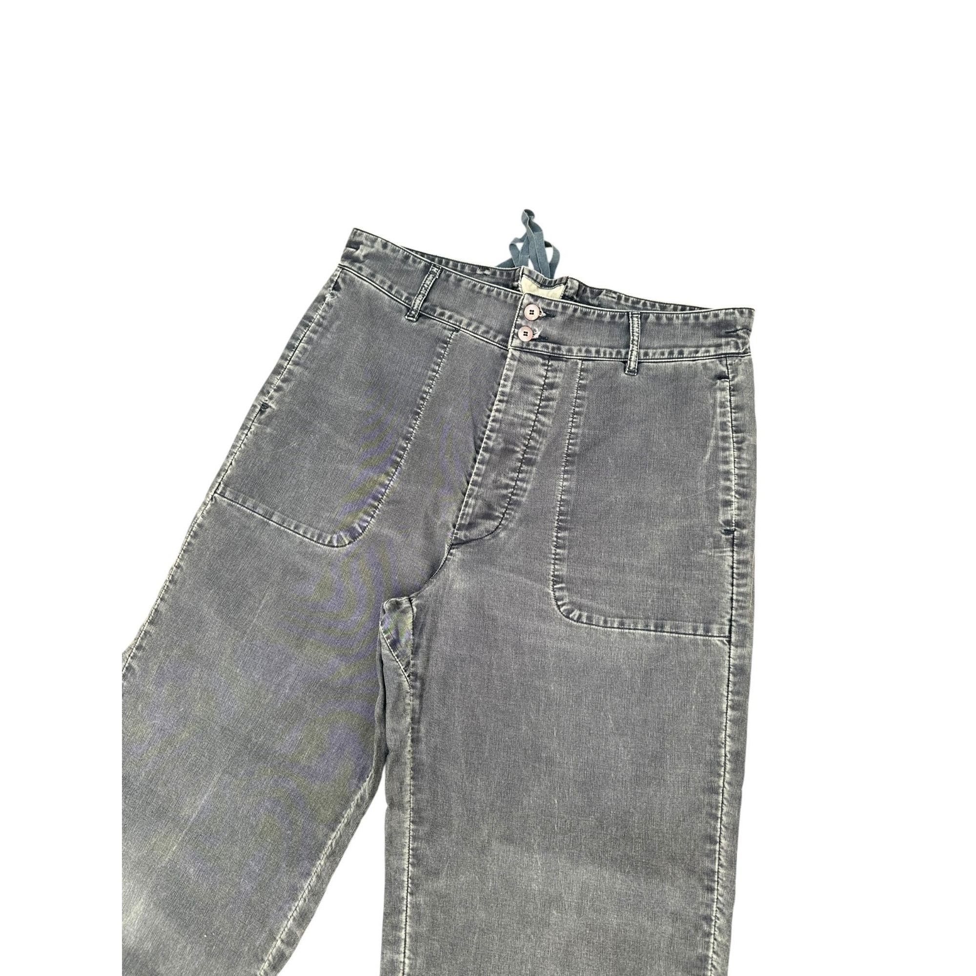 Maison Margiela SS 2005 Raw Wide Grey Denim Jeans Size 30" / US 8 / IT 44 - 2 Thumbnail