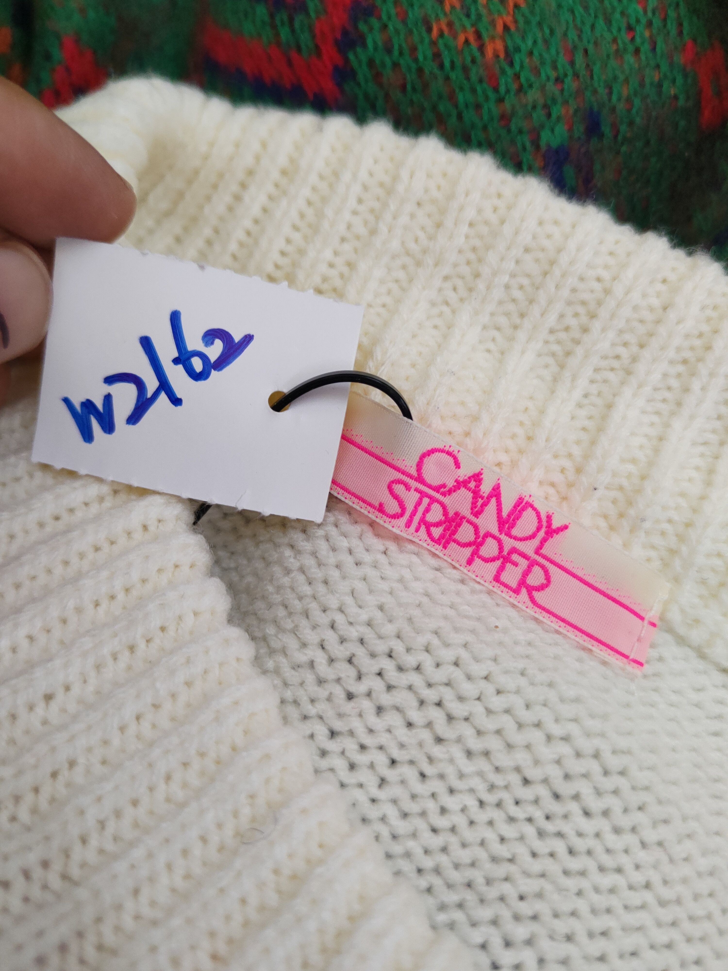 Japanese Brand × Vintage Candy Stripper Ivory Knitwear Sweatshirts #W2162 Size M / US 6-8 / IT 42-44 - 11 Thumbnail