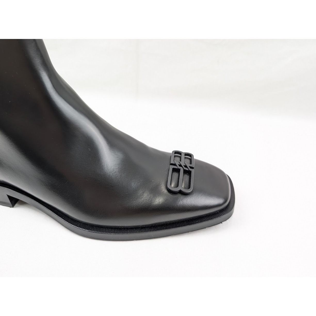 Balenciaga o1rshd1 Smooth Calf BB Matt Icon Bootie in Black/Black Size US 10 / EU 43 - 3 Thumbnail